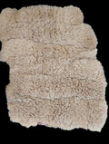 Bark tanned sheepskins sewn rectangle 65 x 45 / wool 2/2.5 inch