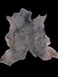 Bark tanned goatskin 37 x 30 / long strand hair
