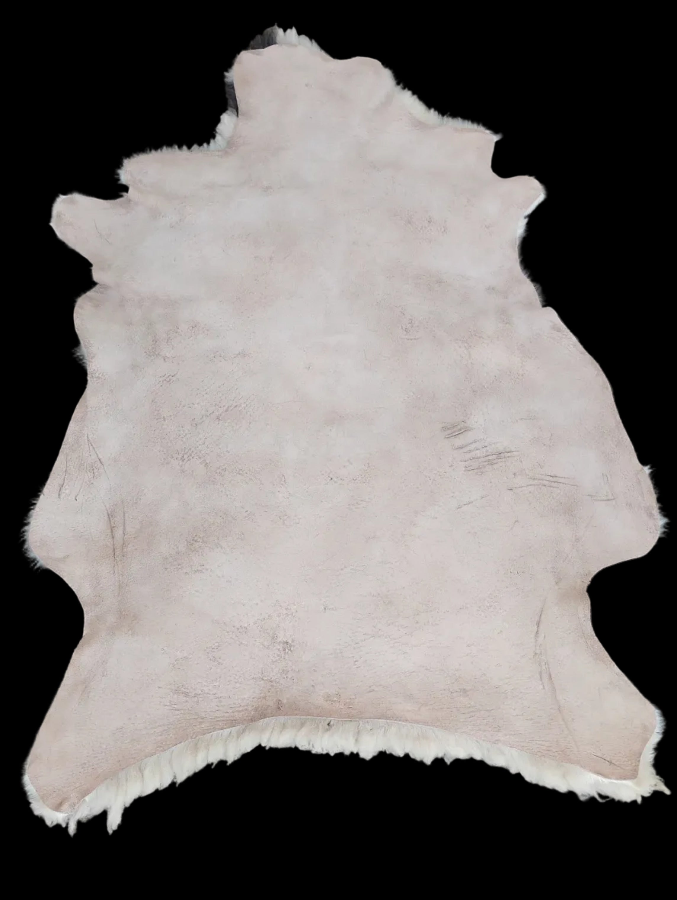 Bark tanned sheepskin 37 x 30 / silky wool and hair