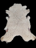 Bark tanned sheepskin 44 x 30 / dense soft wool 2 inch