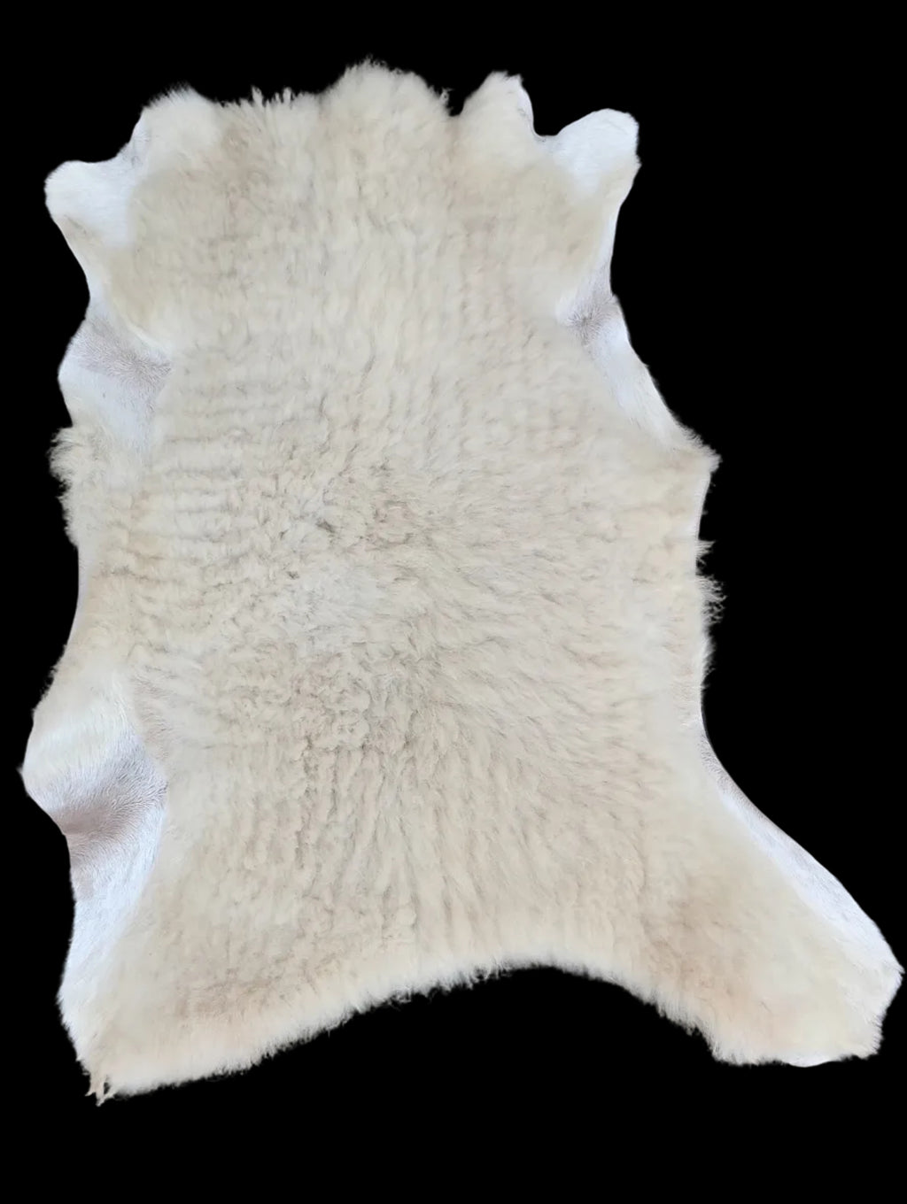 Bark tanned sheepskin 37 x 27 / silky wool and hair