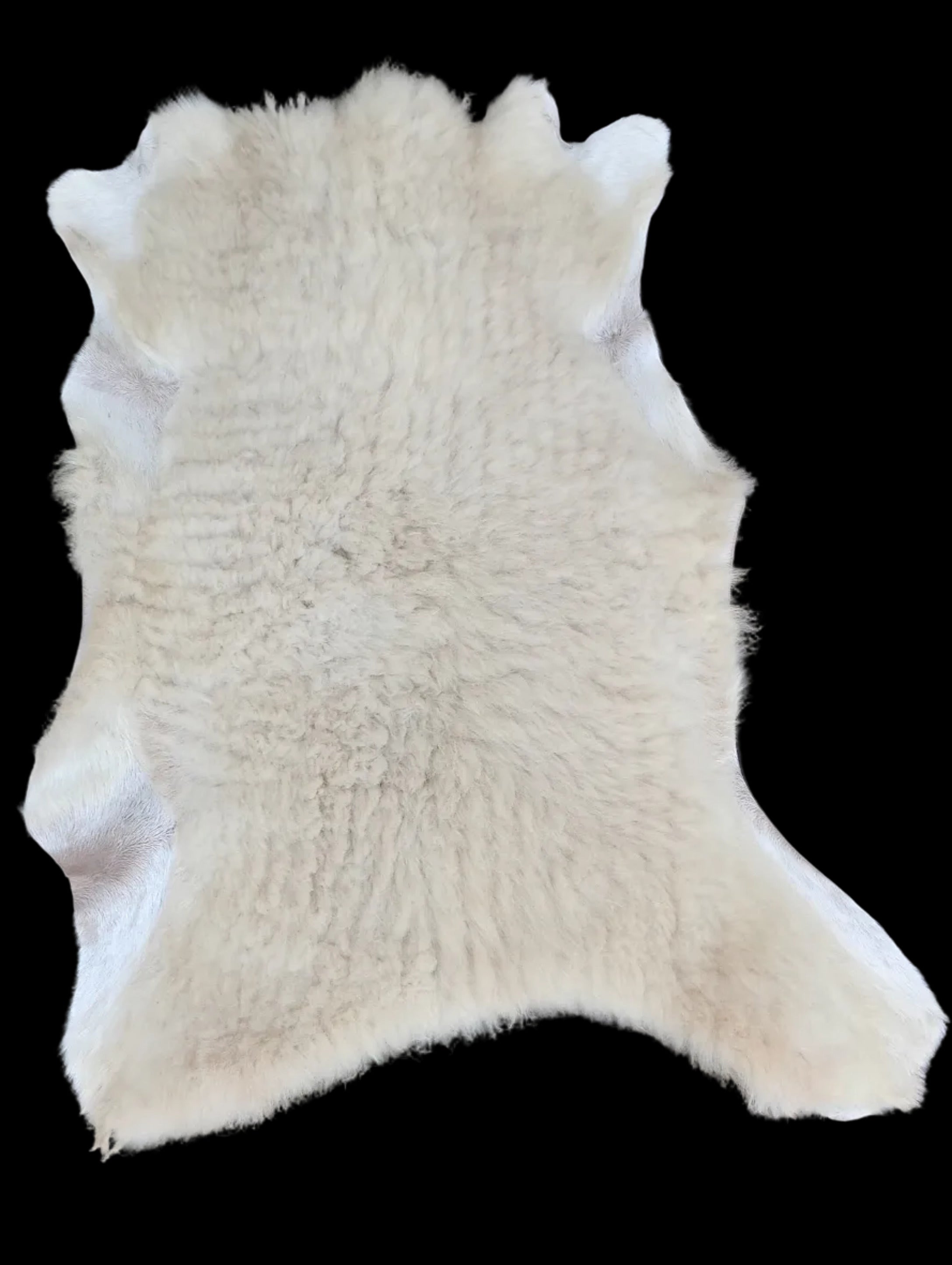 Bark tanned sheepskin 37 x 27 / silky wool and hair