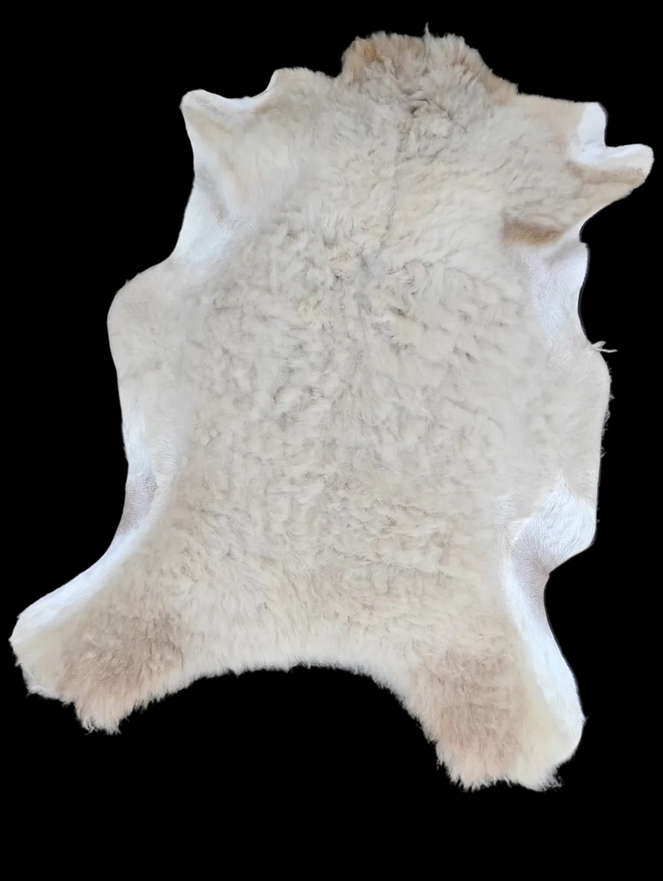 Bark tanned sheepskin 37 x 28 / silky wool and hair