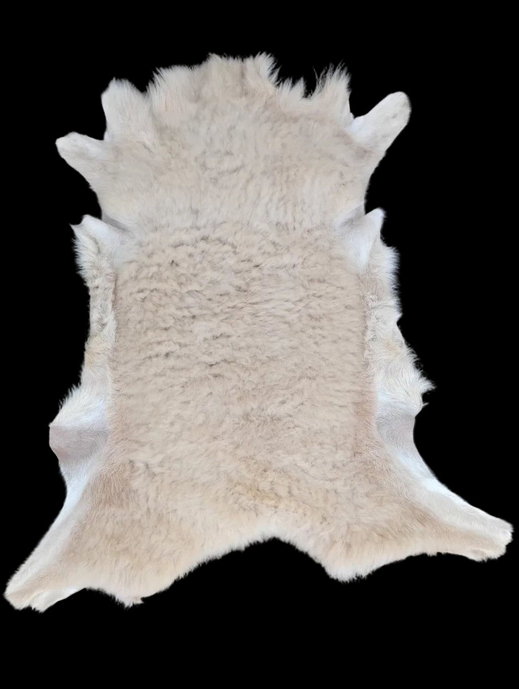 Bark tanned sheepskin 49 x 26 / 1.5 silky wool hair