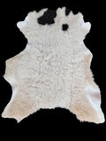 Bark tanned sheepskin 35 x 29 / 1.5 inch wool with some hair mix