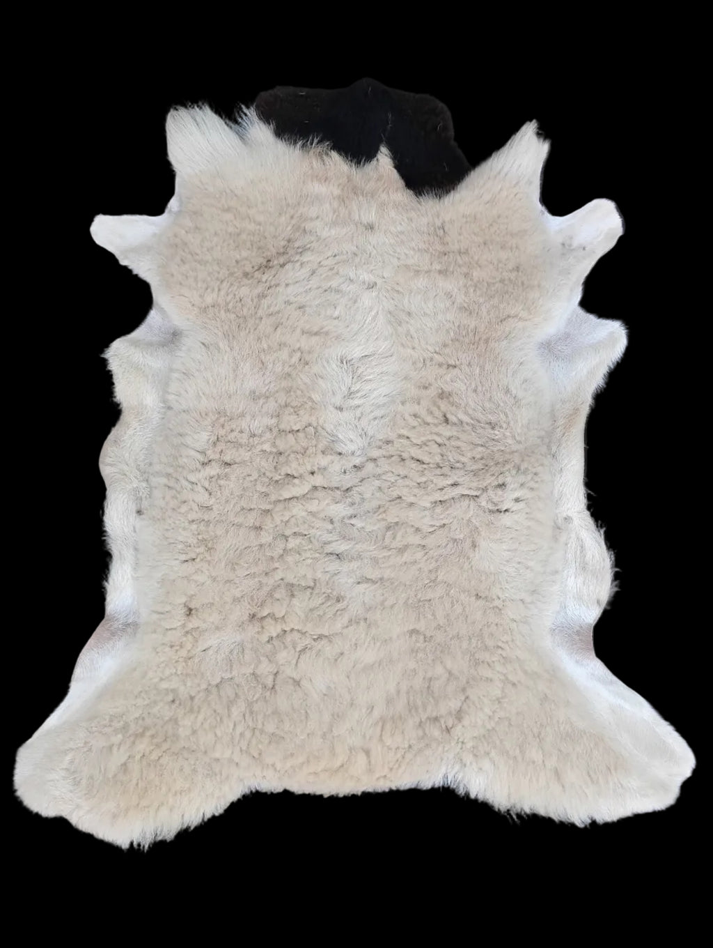 Bark tanned sheepskin 43 x 29 / 1.5 inch hair wool mix