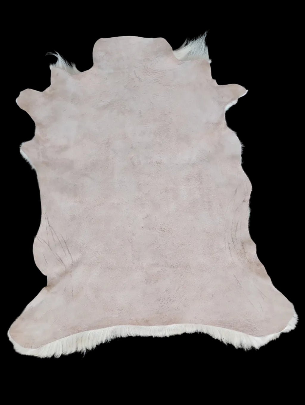 Bark tanned sheepskin 43 x 29 / 1.5 inch hair wool mix