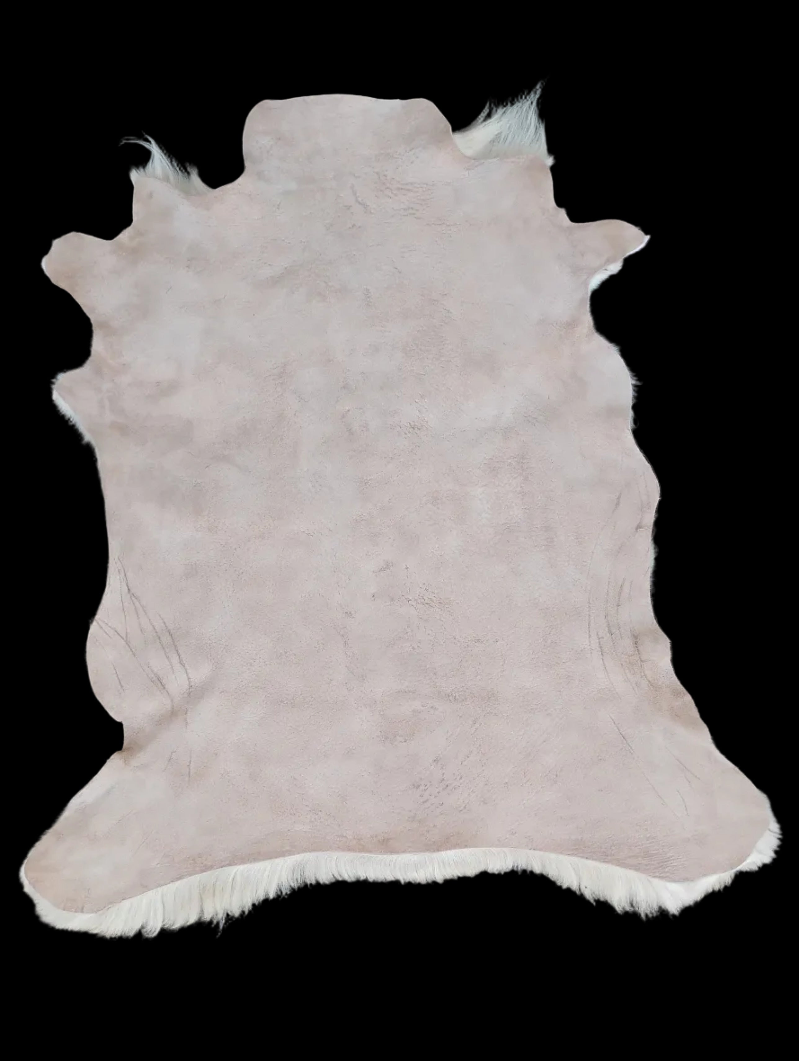Bark tanned sheepskin 43 x 29 / 1.5 inch hair wool mix