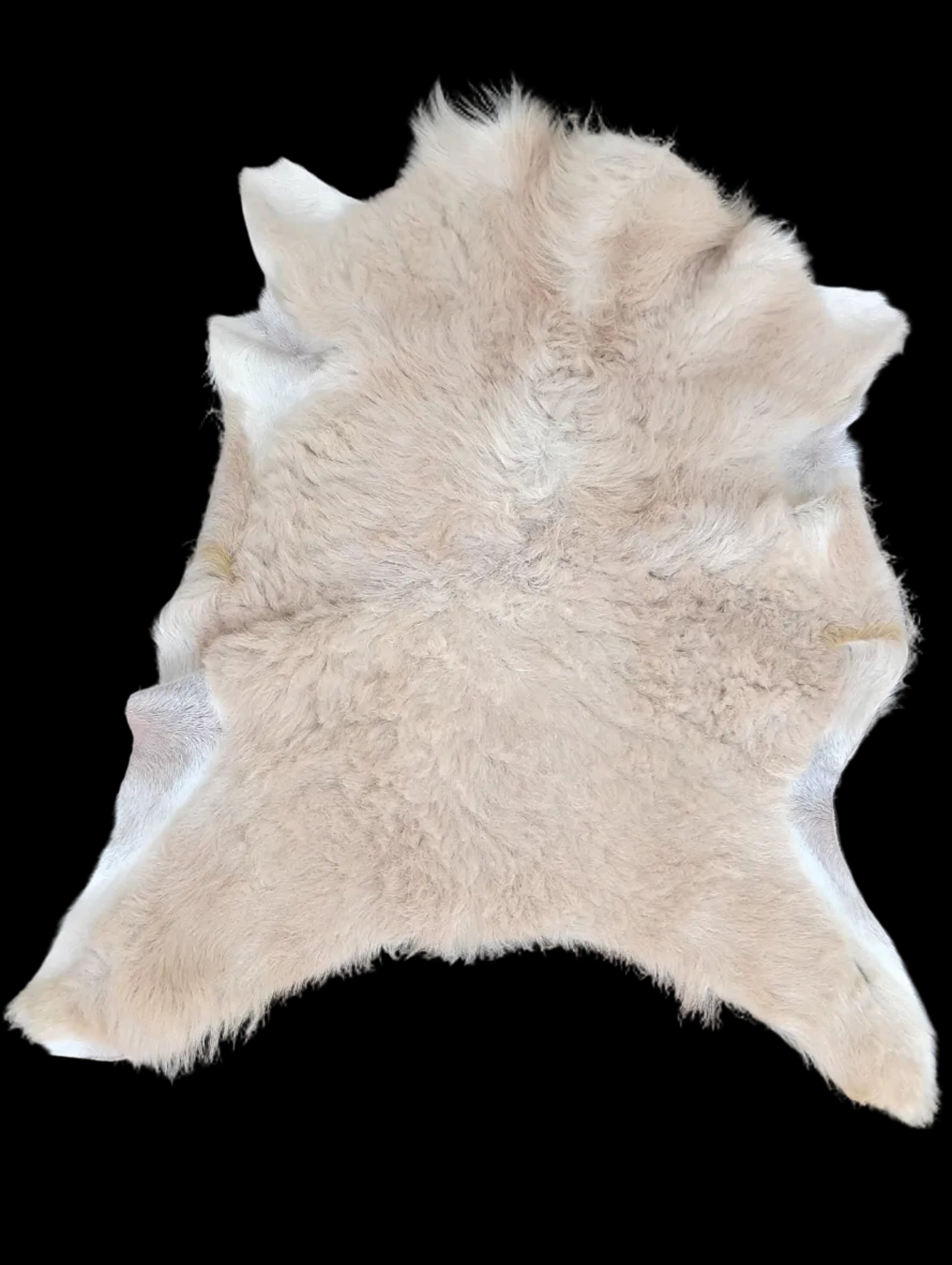 Bark tanned sheepskin 31 x 27 / 1 inch hair