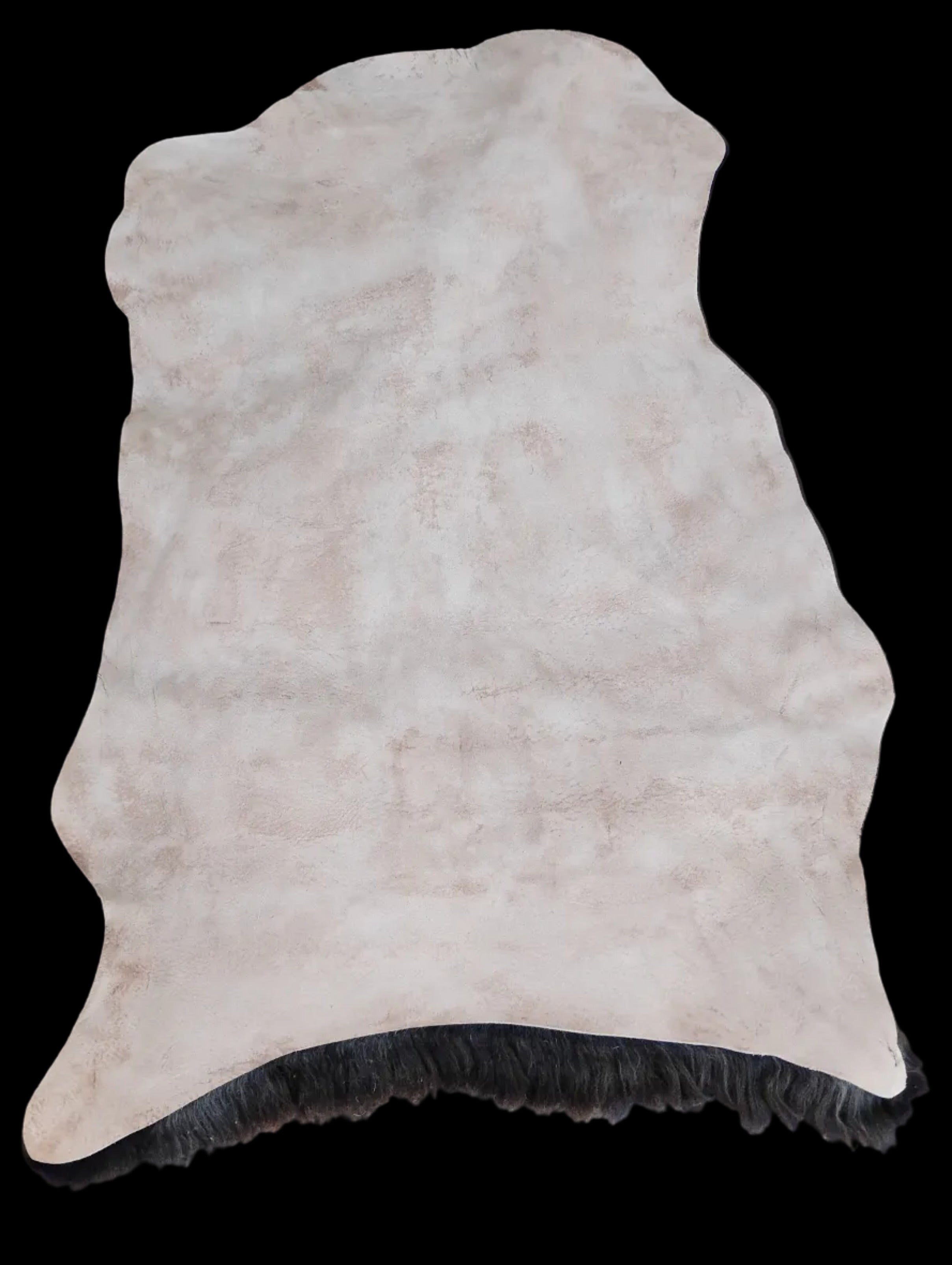 Bark tanned sheepskin 42 x 28 / 1.5  inch fiber