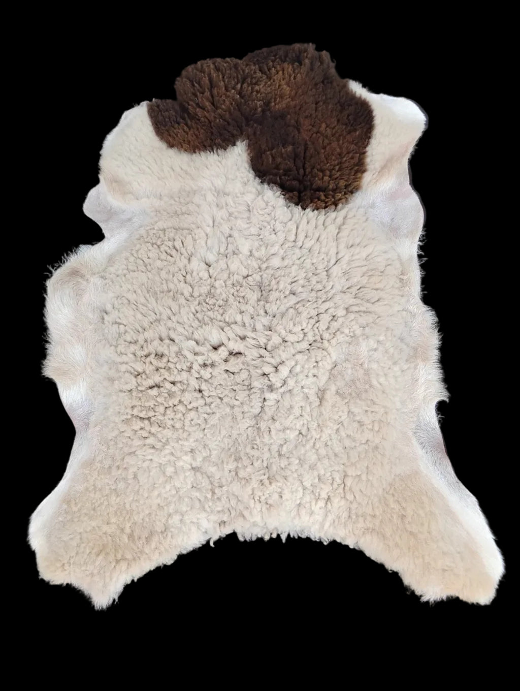 Bark tanned sheepskin 37 x 28 / 1.5  inch fiber