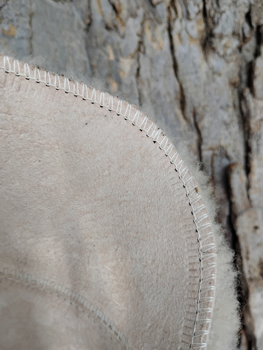 Adjustable shearling cap adult size