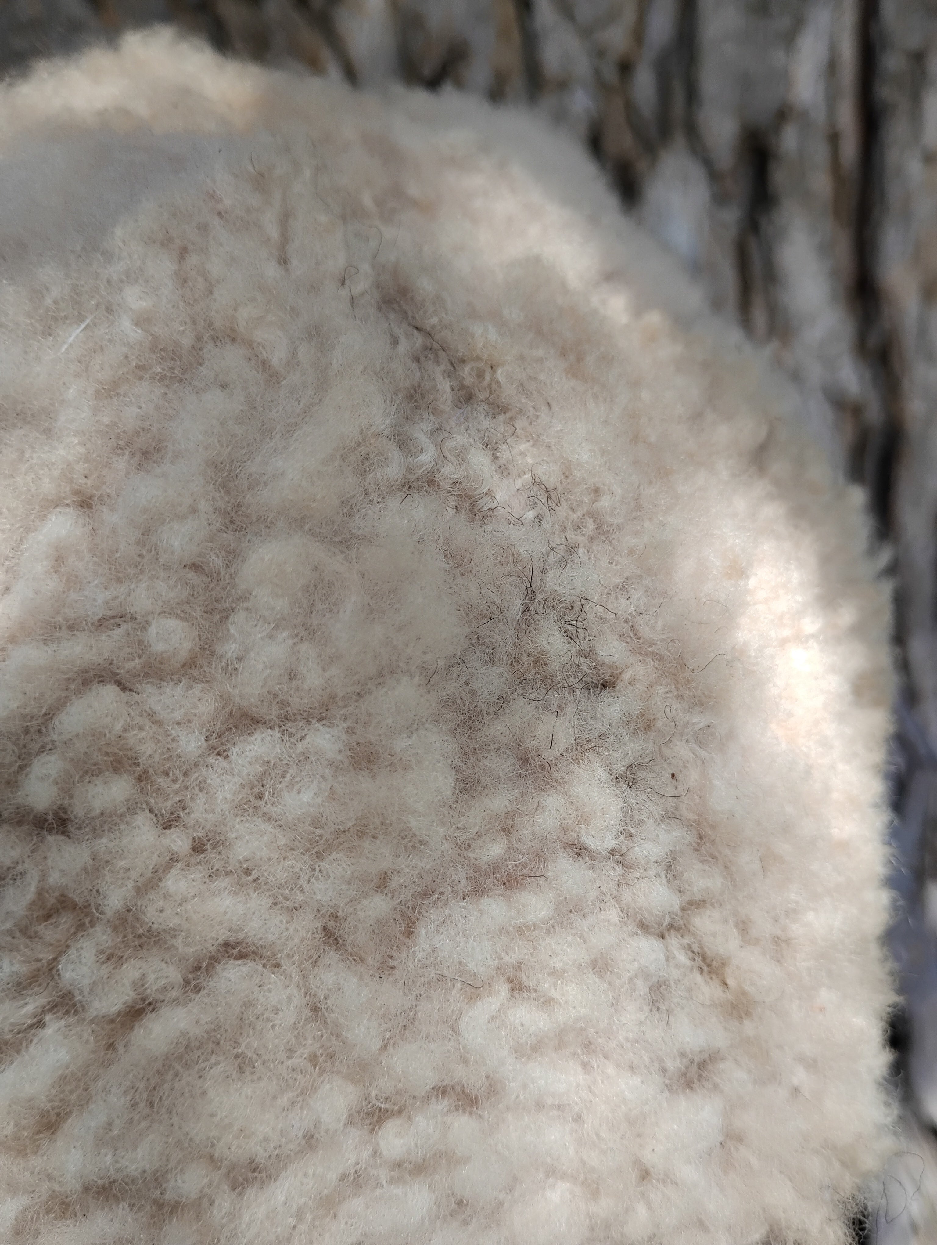 Adjustable shearling cap adult size