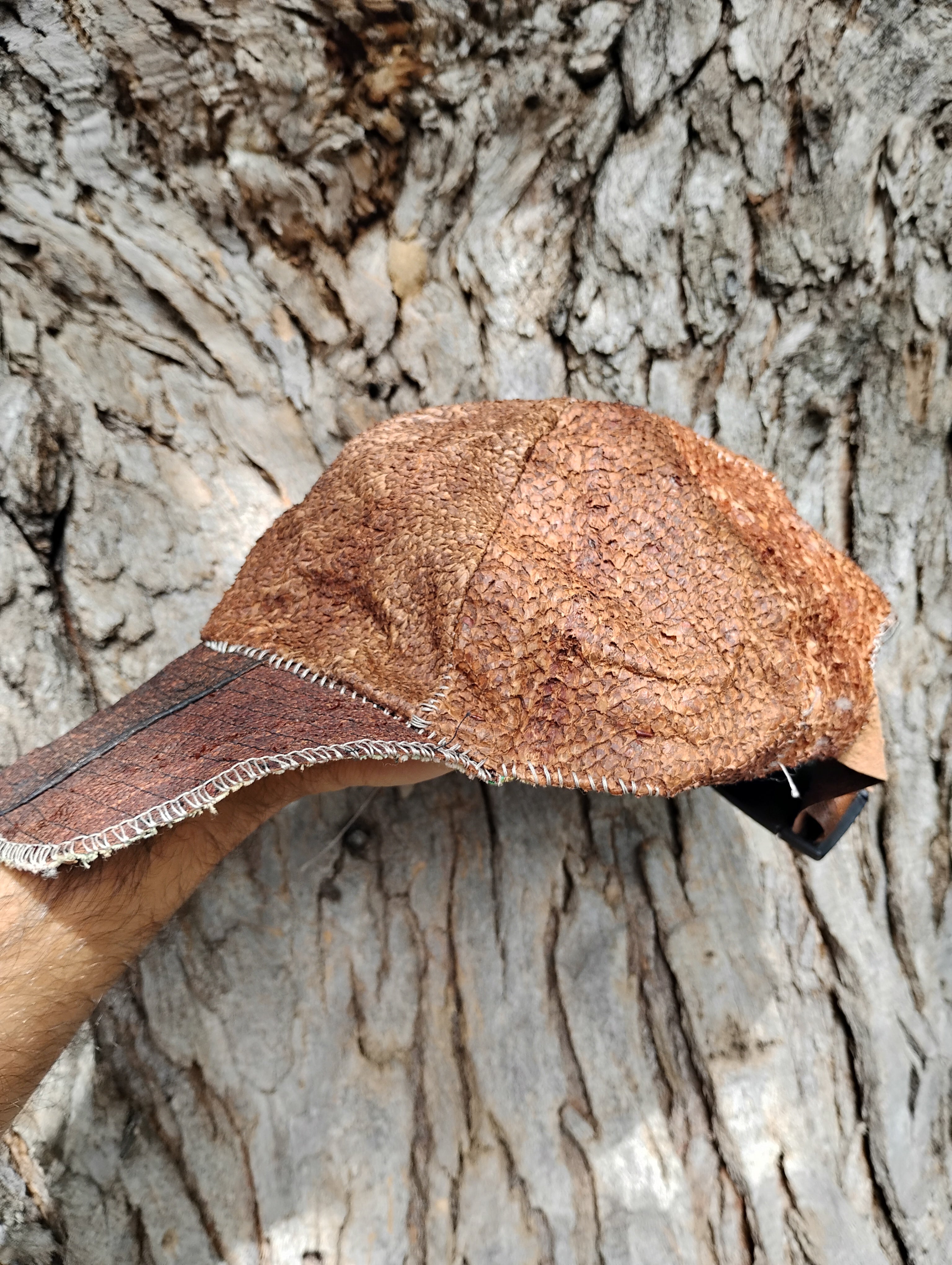 Adjustable fish skin cap adult size, last one available, very rare
