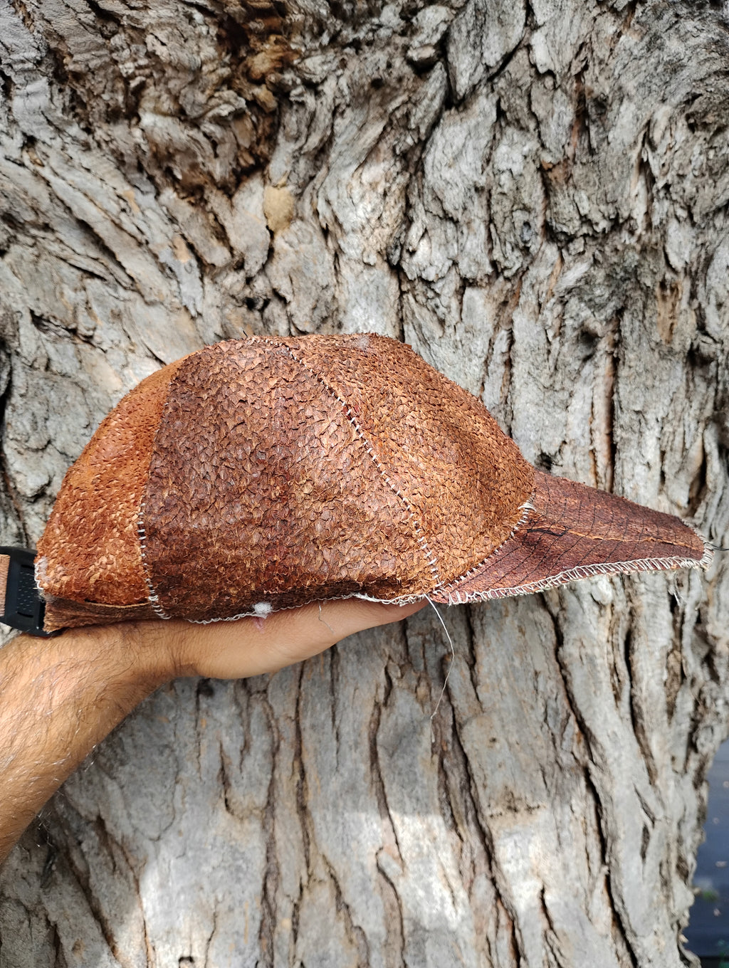 Adjustable fish skin cap adult size, last one available, very rare