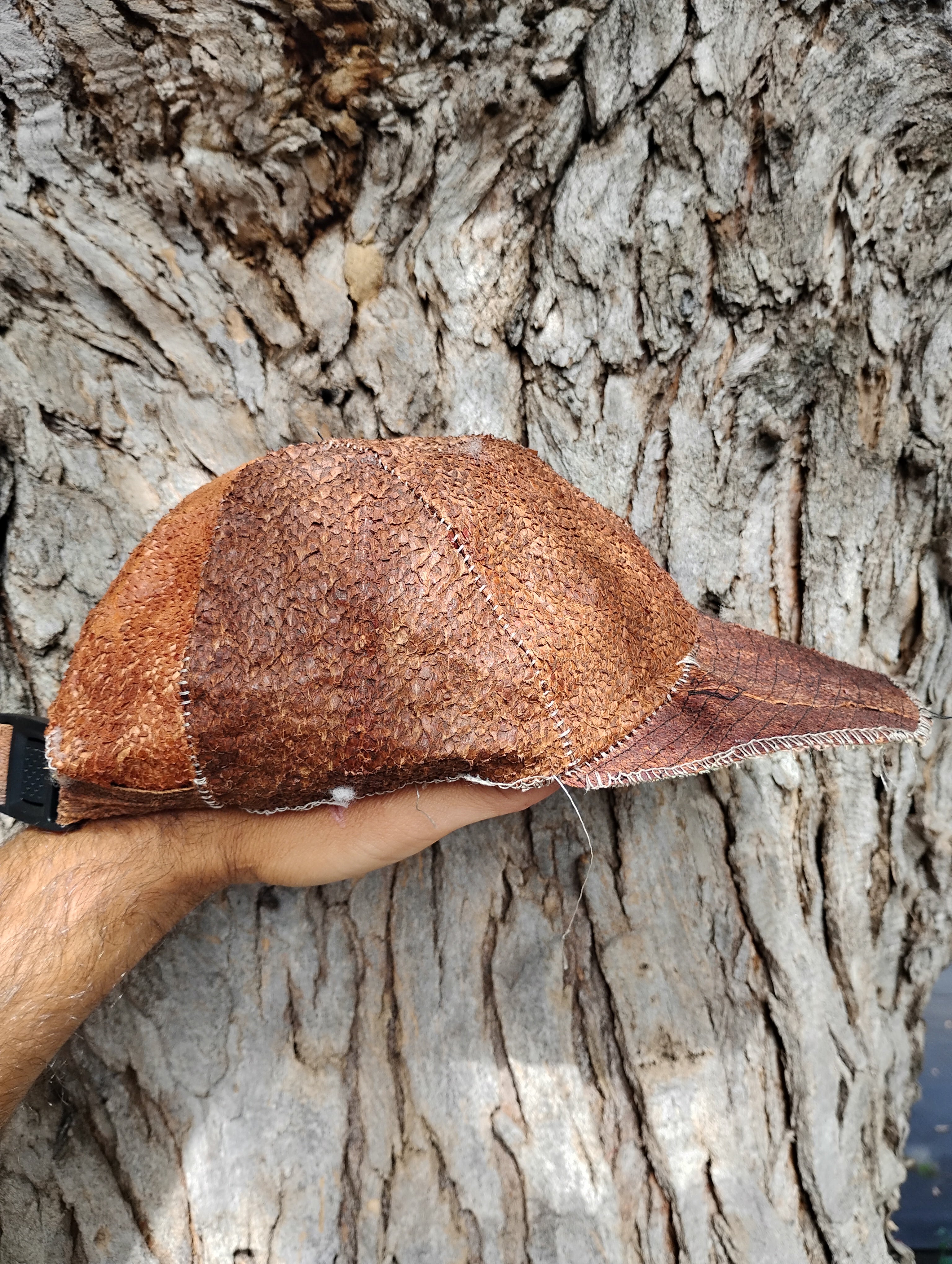 Adjustable fish skin cap adult size, last one available, very rare