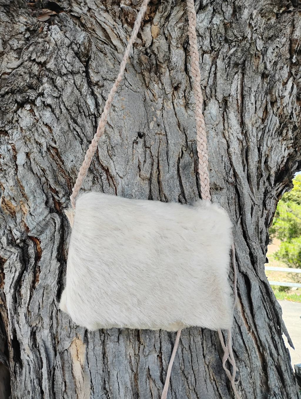 Natural Sheepskin Crossbody Bag