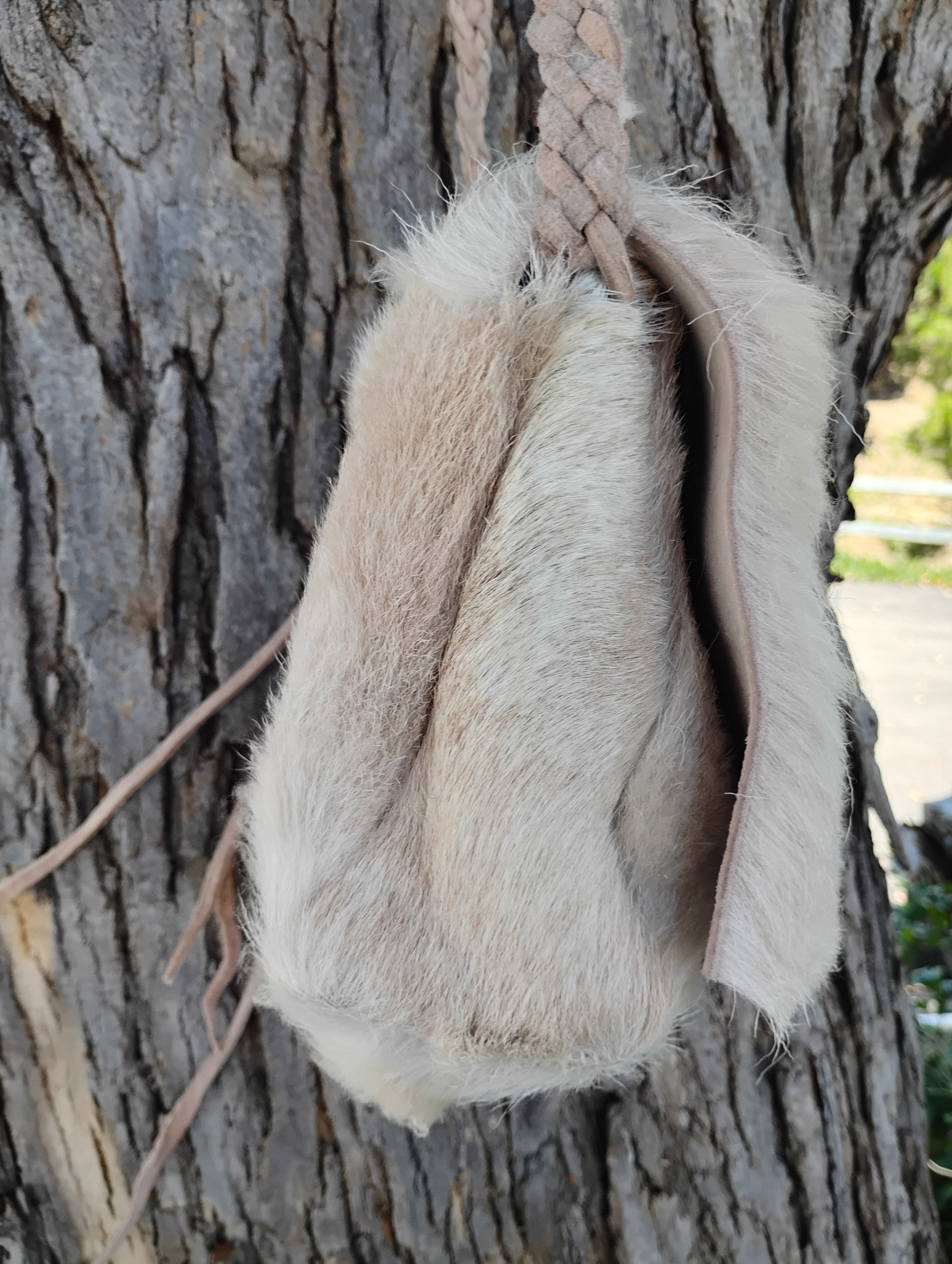 Natural Sheepskin Crossbody Bag