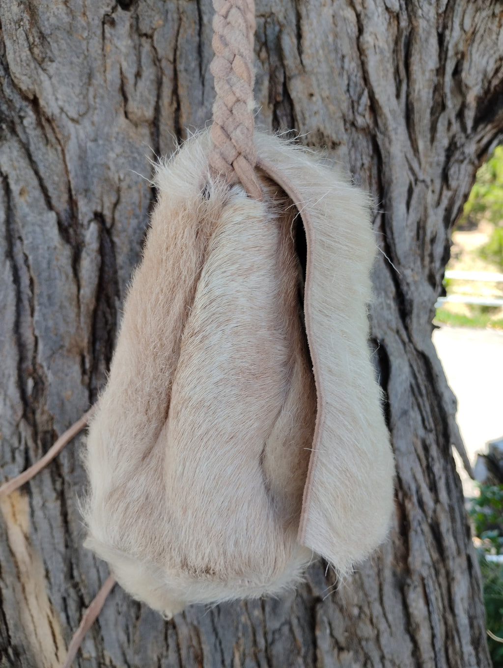 Natural Sheepskin Crossbody Bag