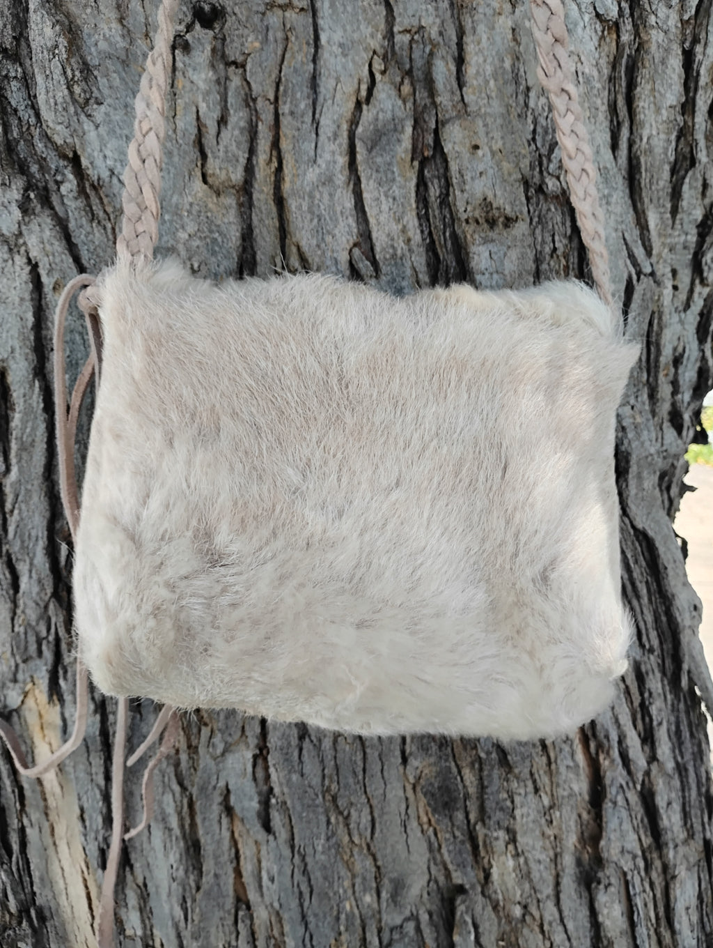 Natural Sheepskin Crossbody Bag