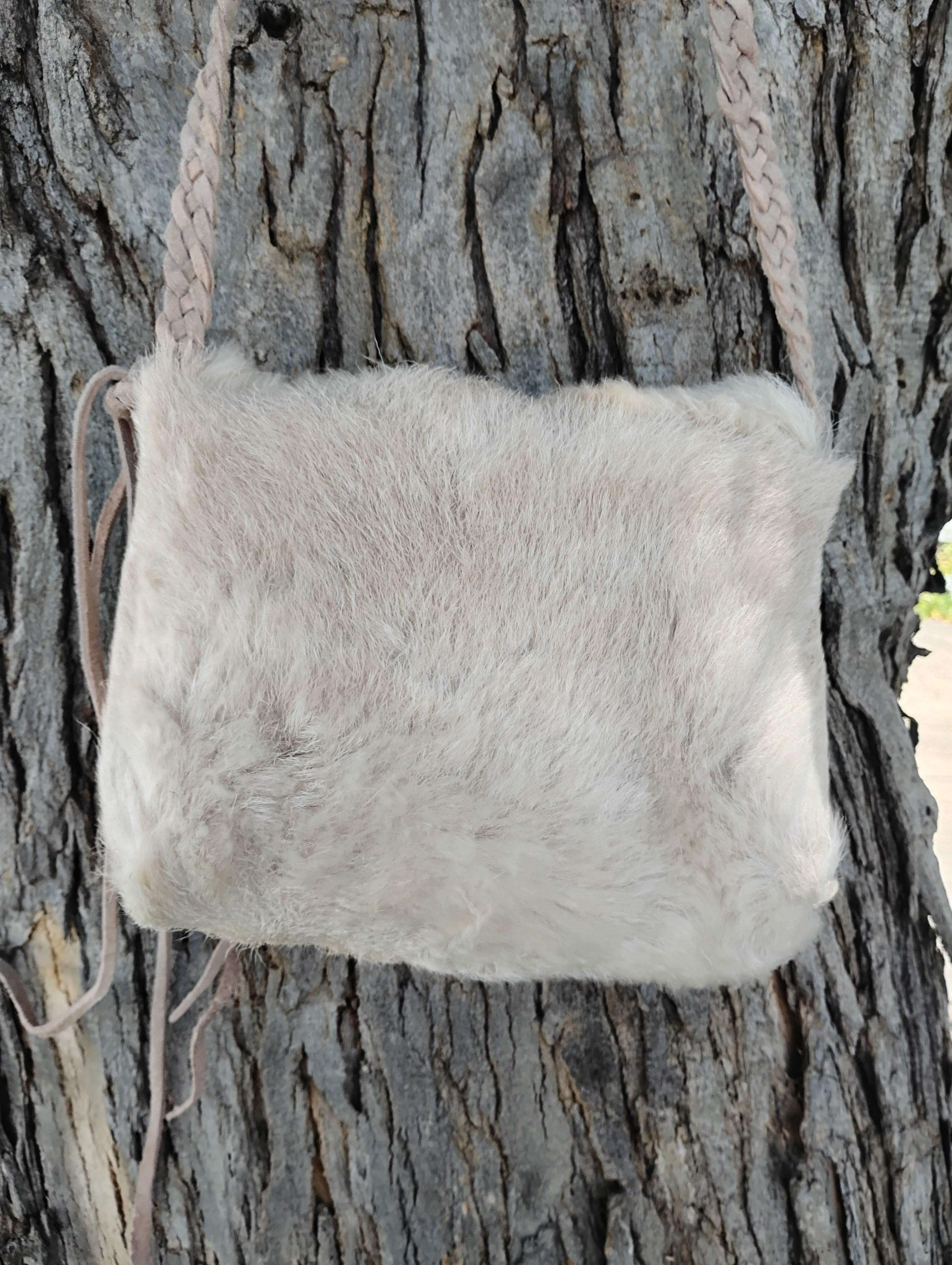 Natural Sheepskin Crossbody Bag