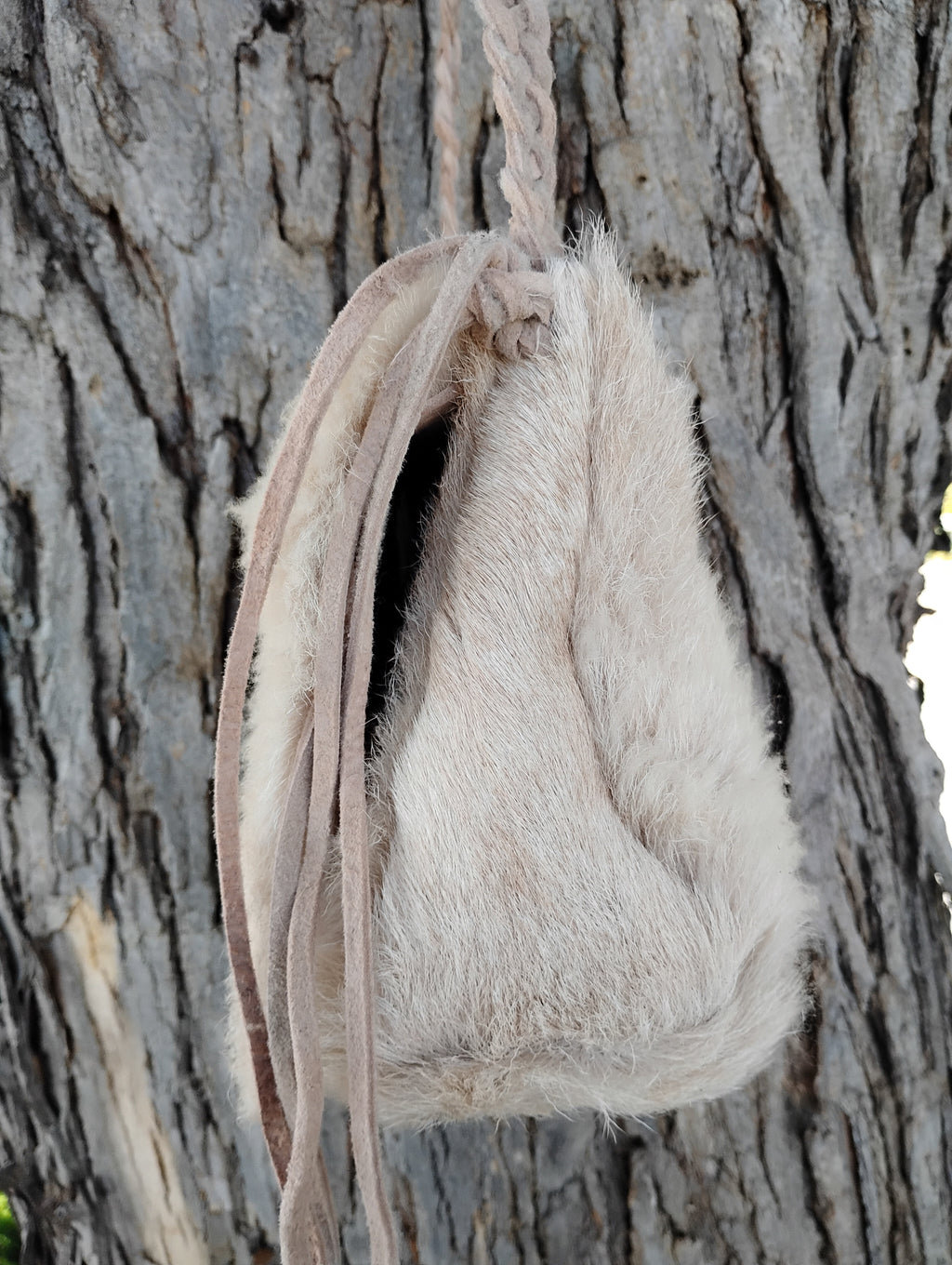 Natural Sheepskin Crossbody Bag