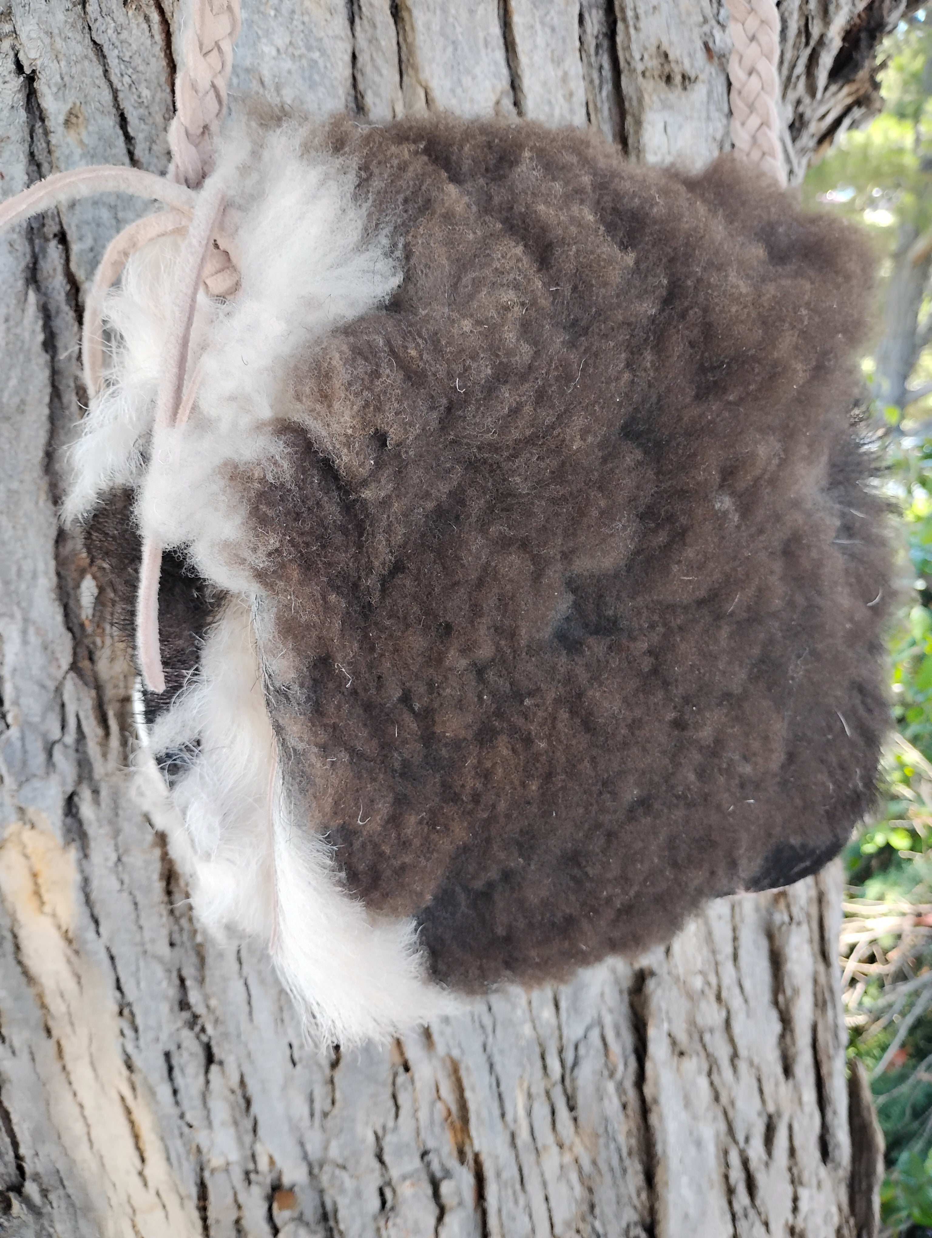 Natural Sheepskin Crossbody Bag