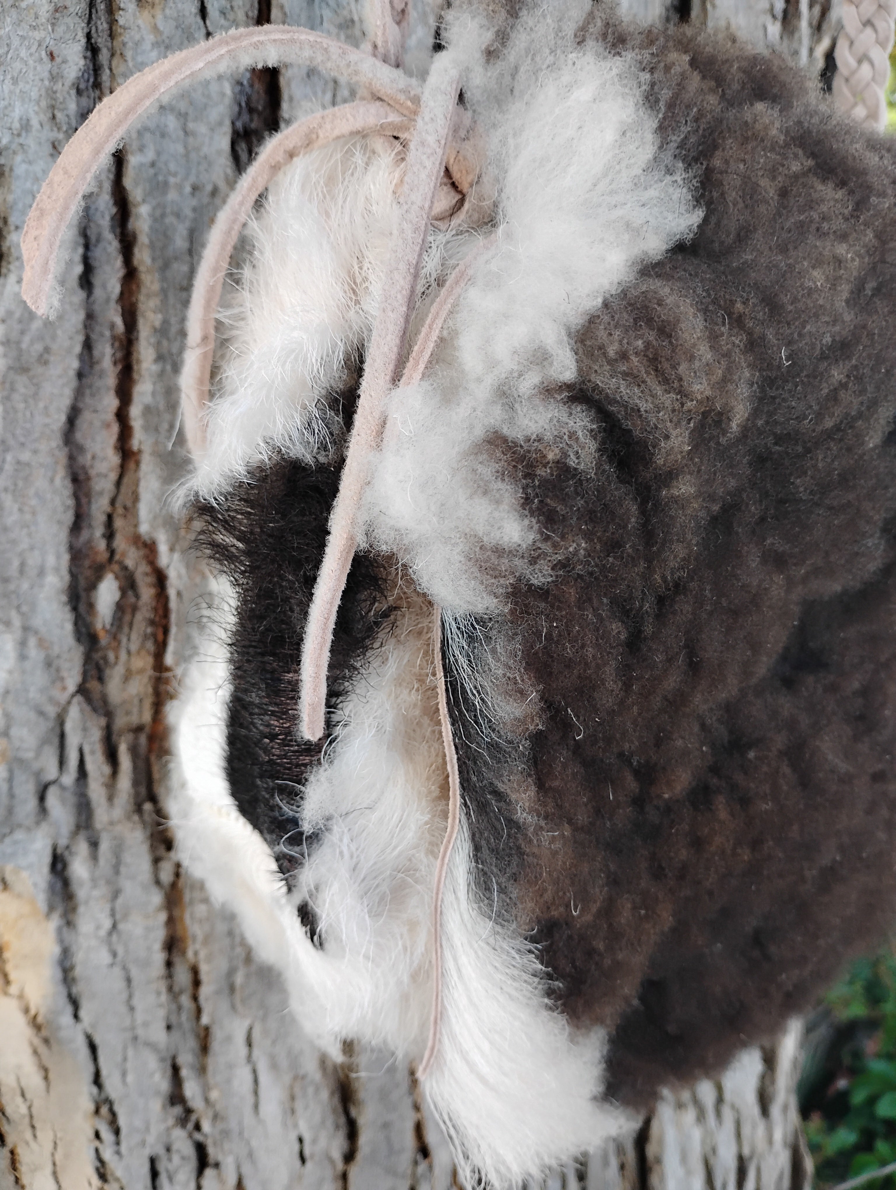 Natural Sheepskin Crossbody Bag
