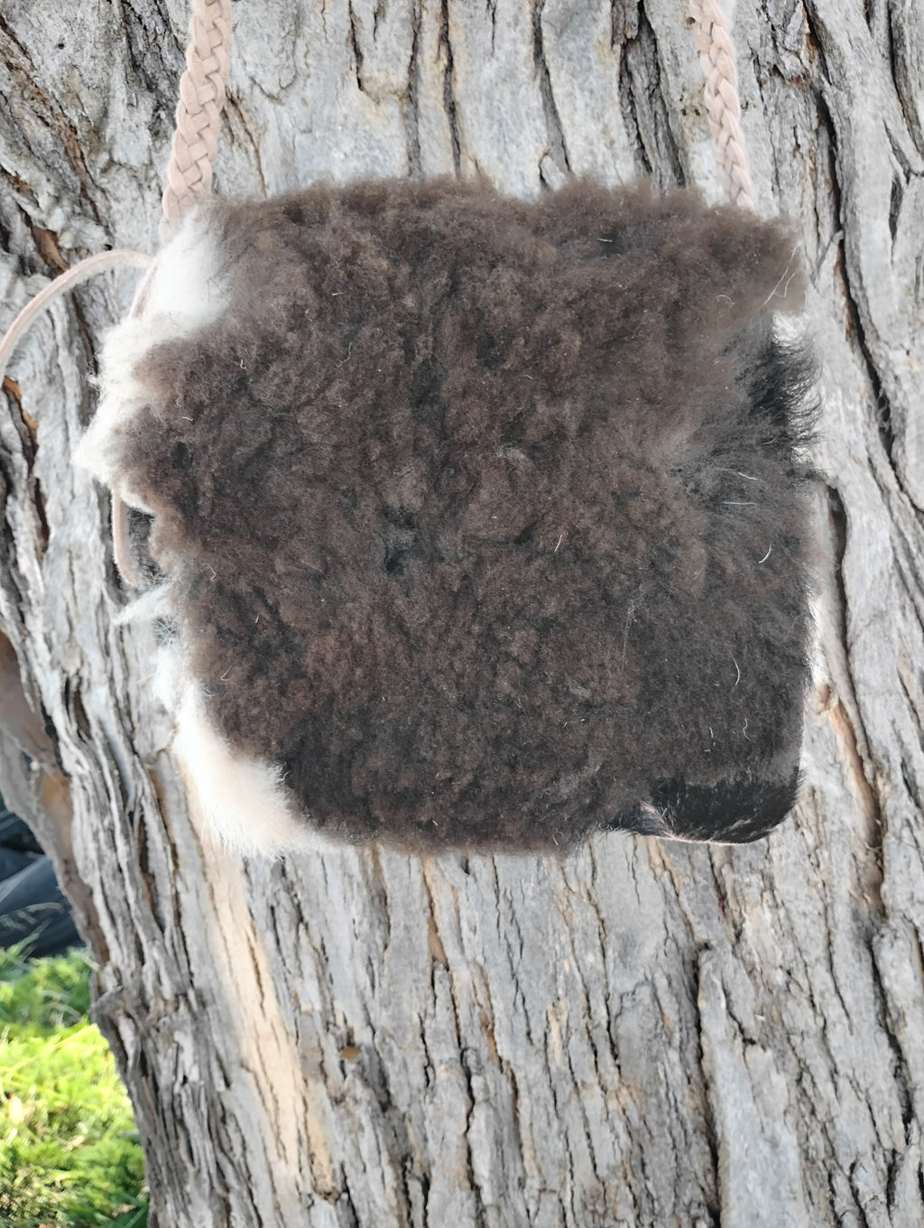 Natural Sheepskin Crossbody Bag