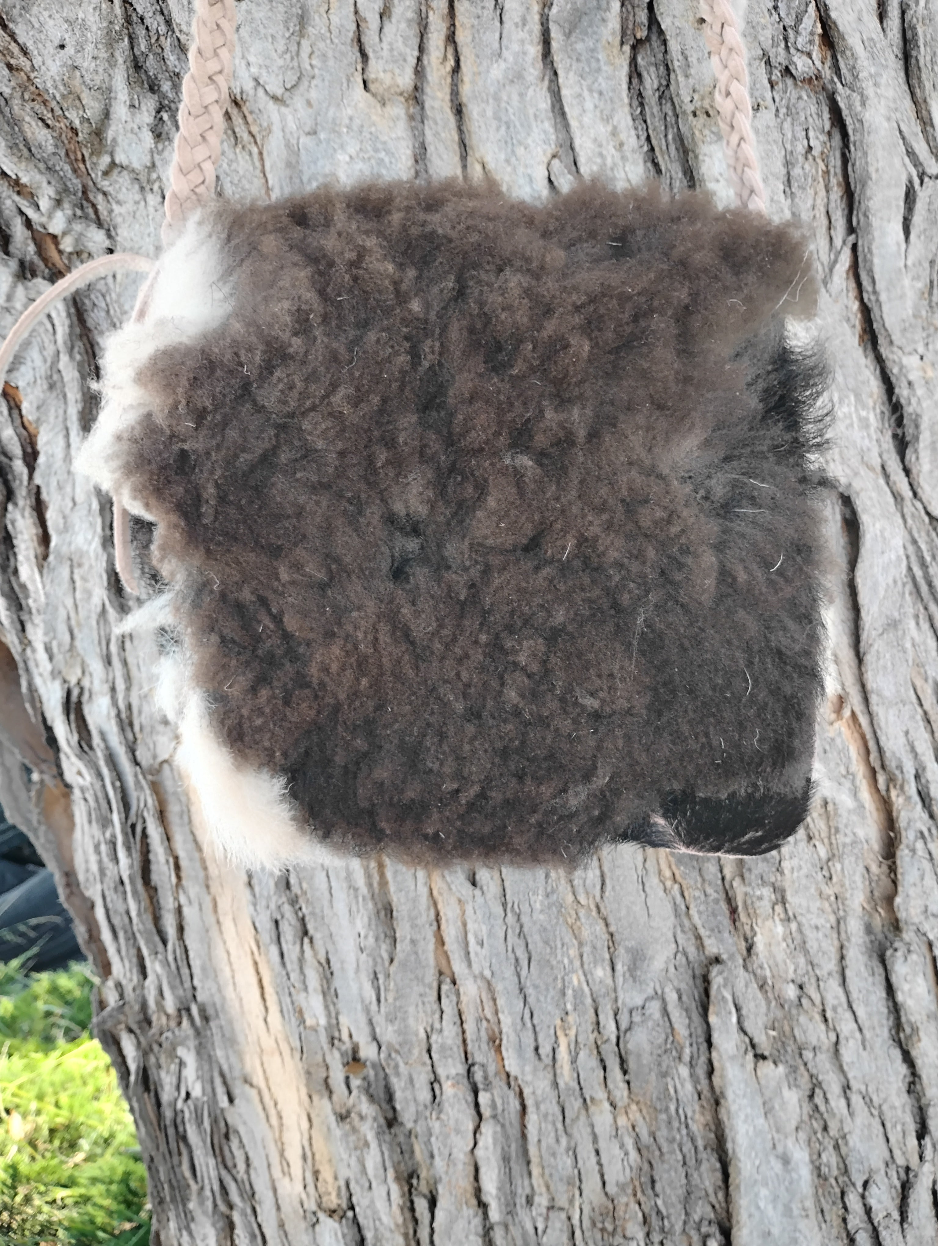 Natural Sheepskin Crossbody Bag