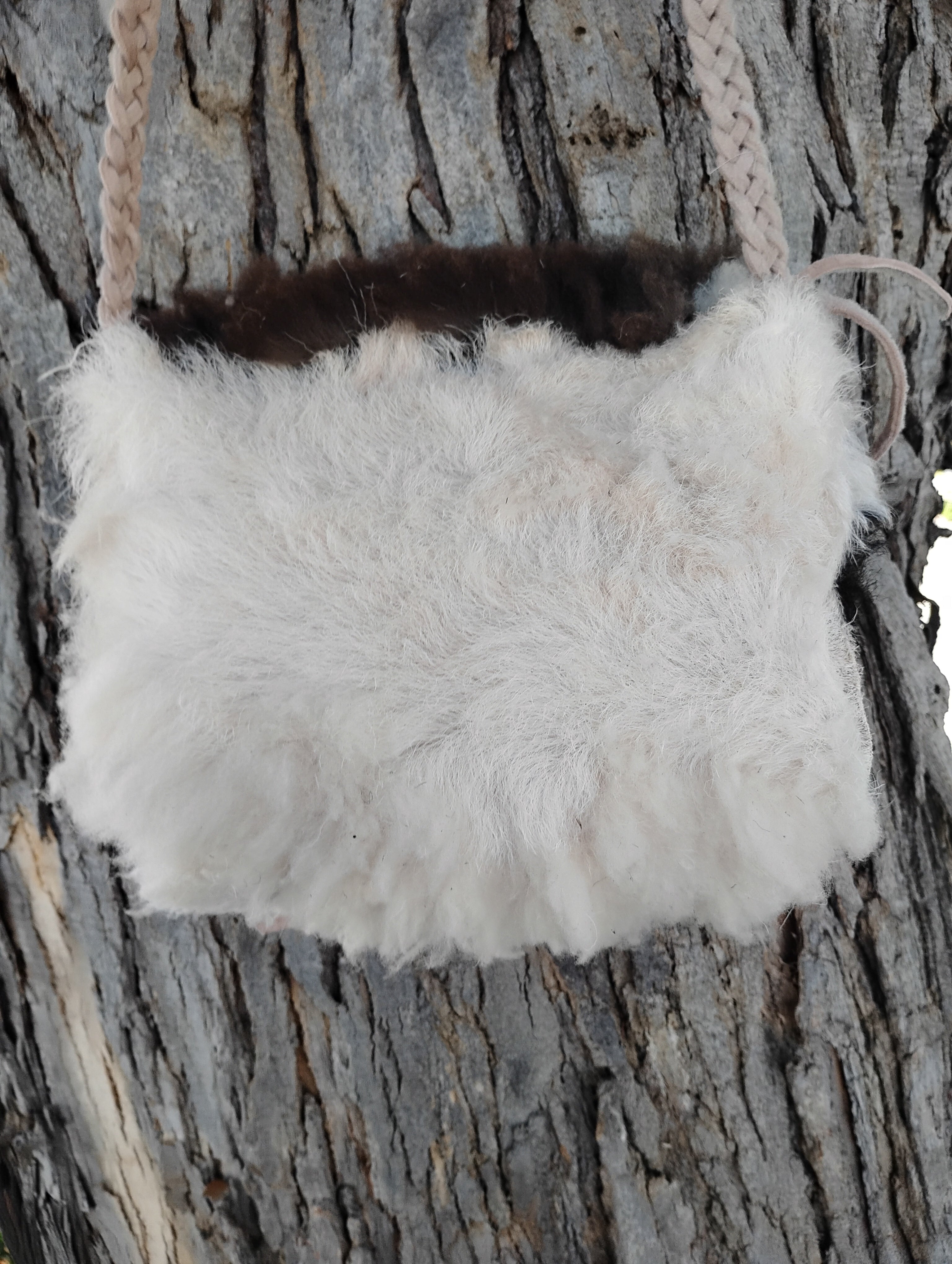Natural Sheepskin Crossbody Bag