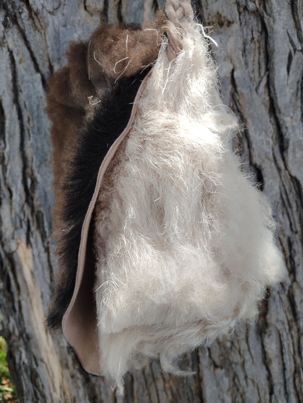 Natural Sheepskin Crossbody Bag