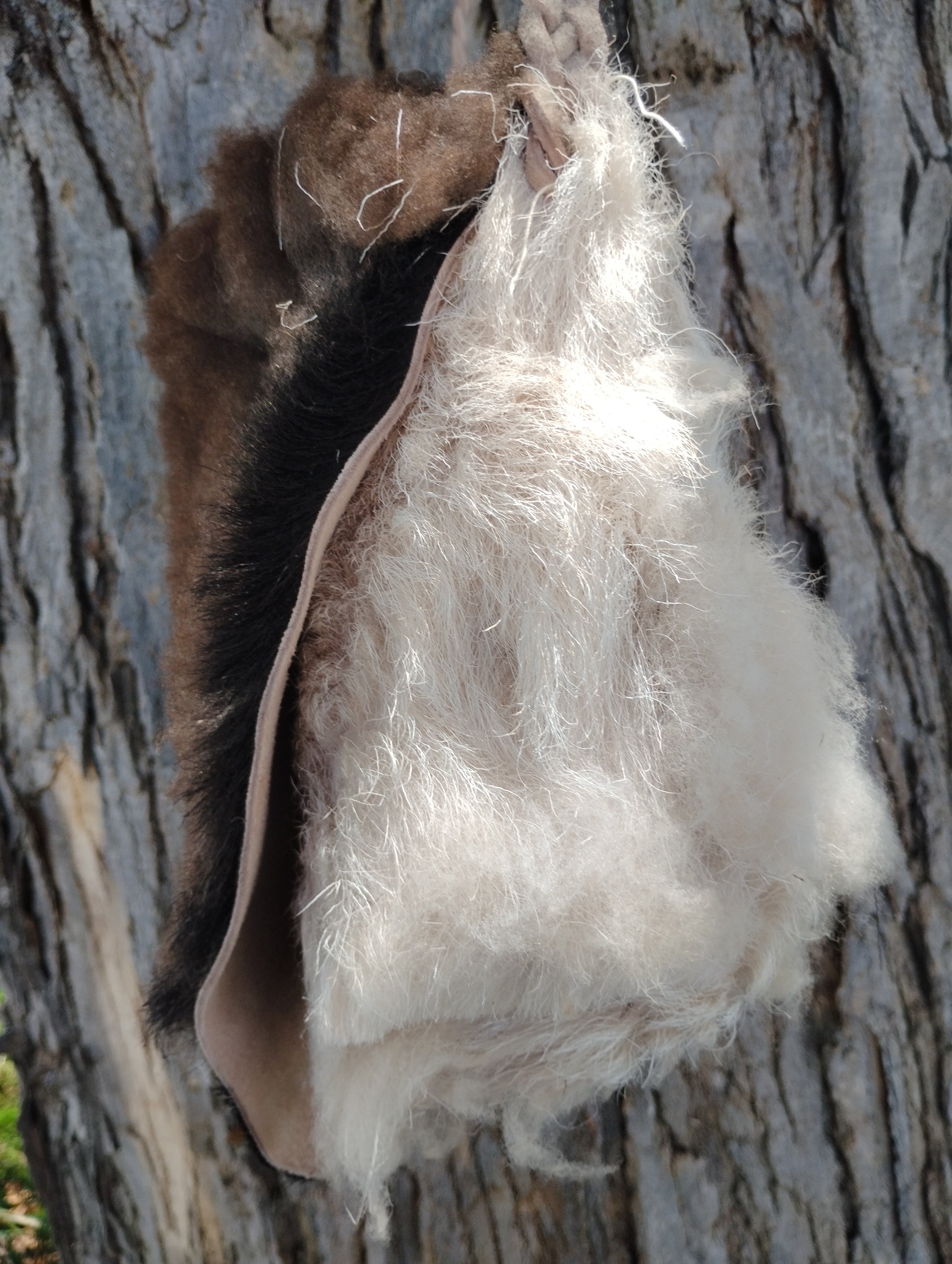 Natural Sheepskin Crossbody Bag