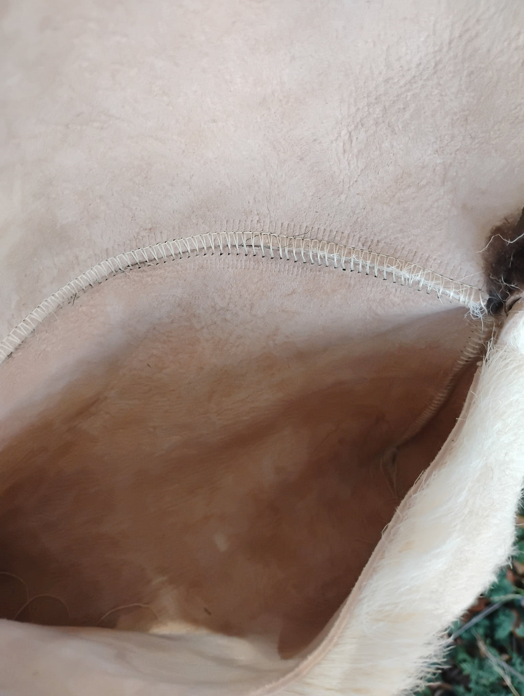 Natural Sheepskin Crossbody Bag