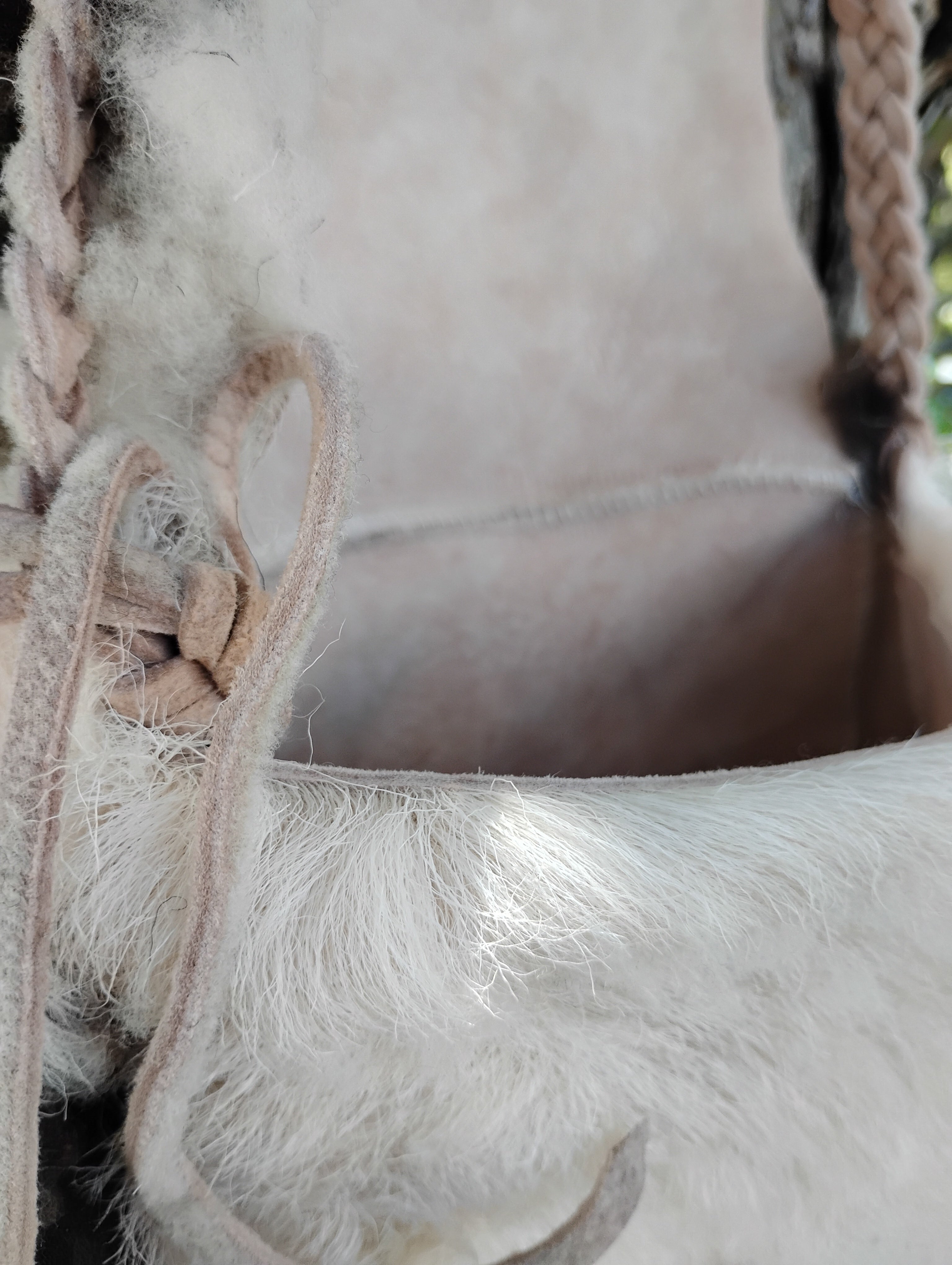 Natural Sheepskin Crossbody Bag
