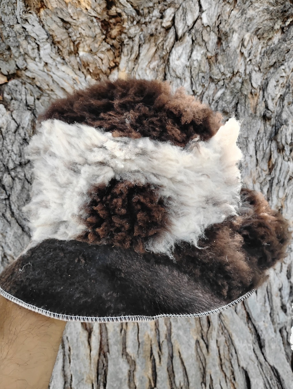 Natural Sheepskin Bucket Hat