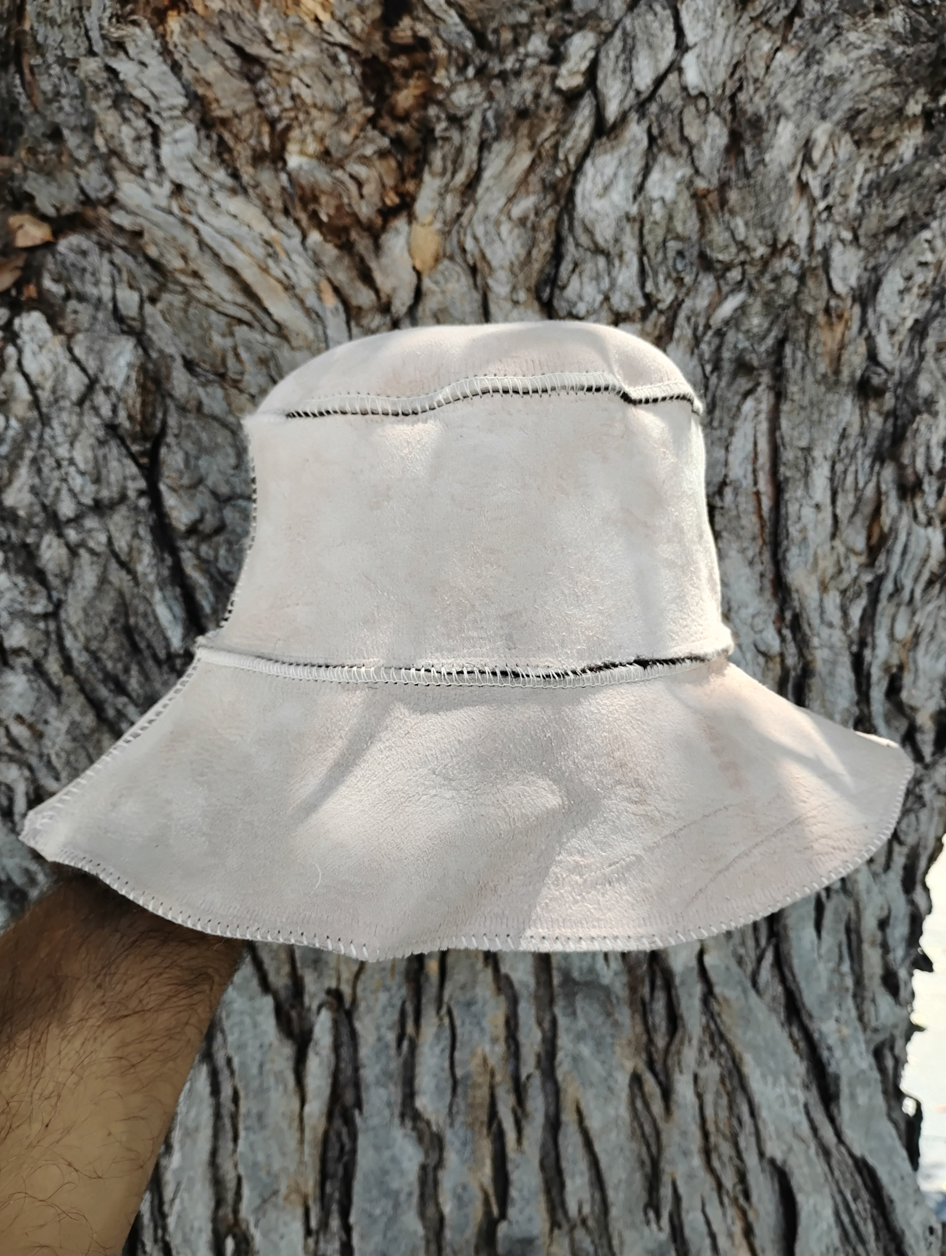 Natural Sheepskin Bucket Hat