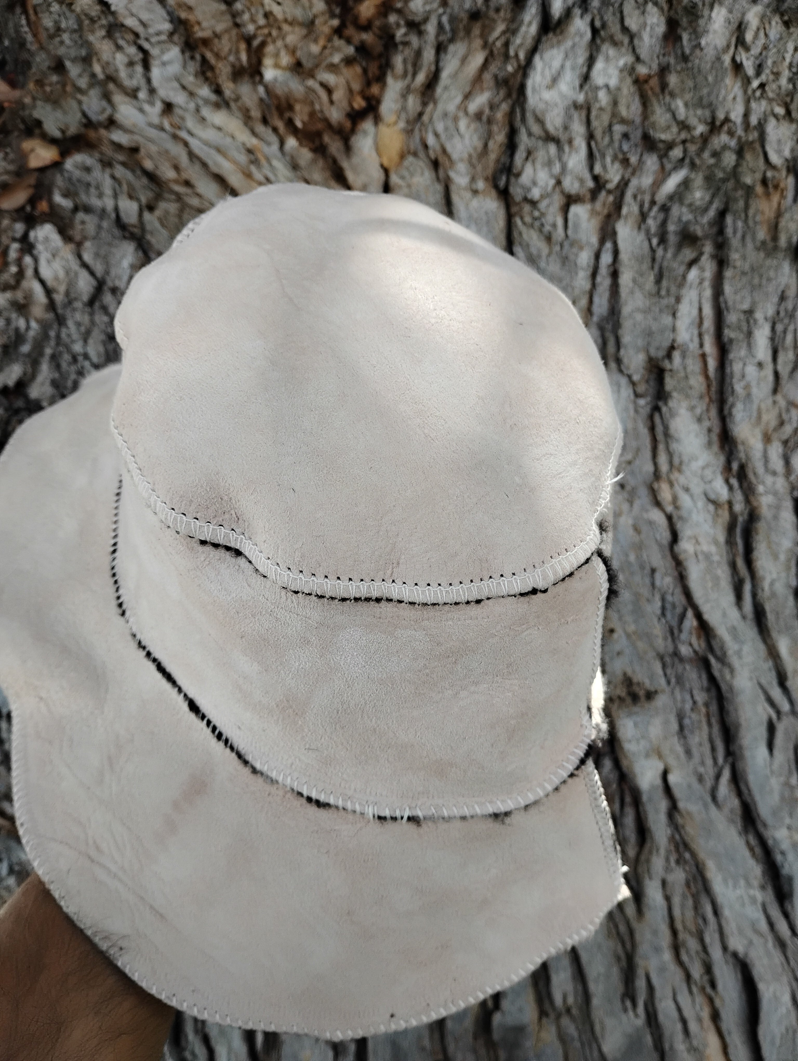 Natural Sheepskin Bucket Hat