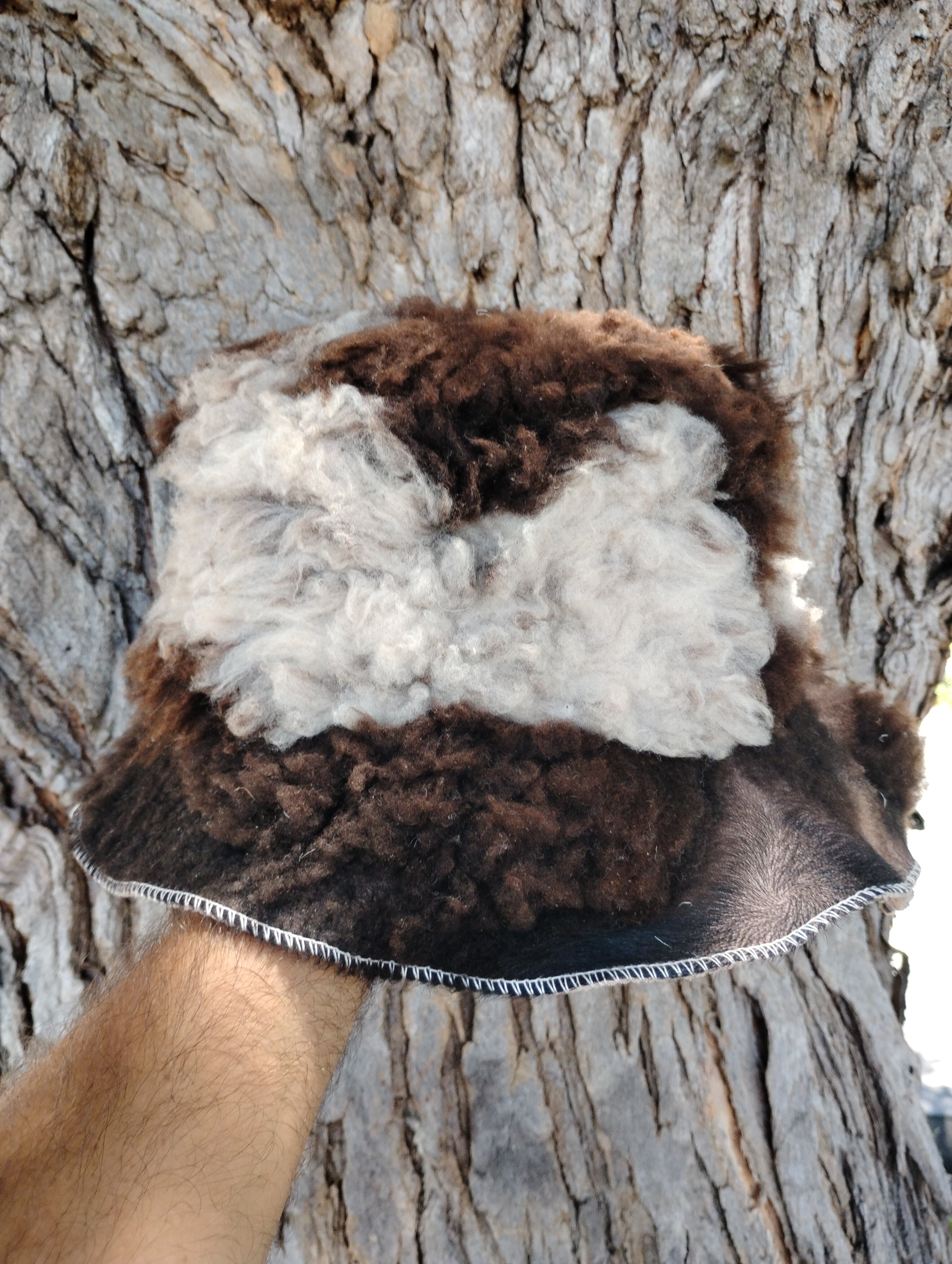 Natural Sheepskin Bucket Hat