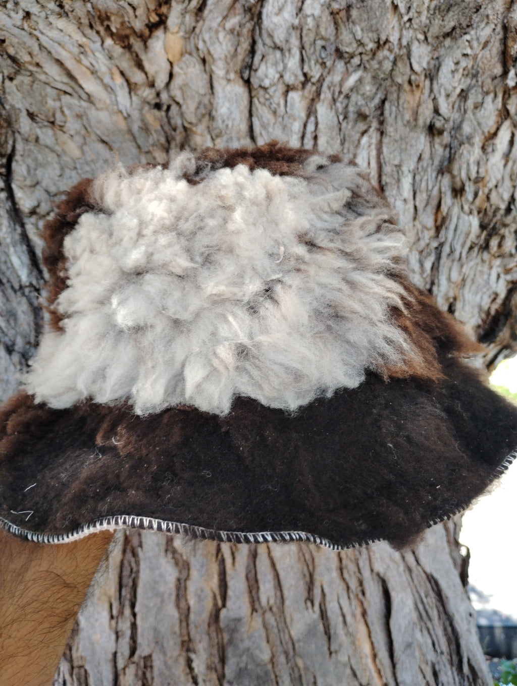 Natural Sheepskin Bucket Hat