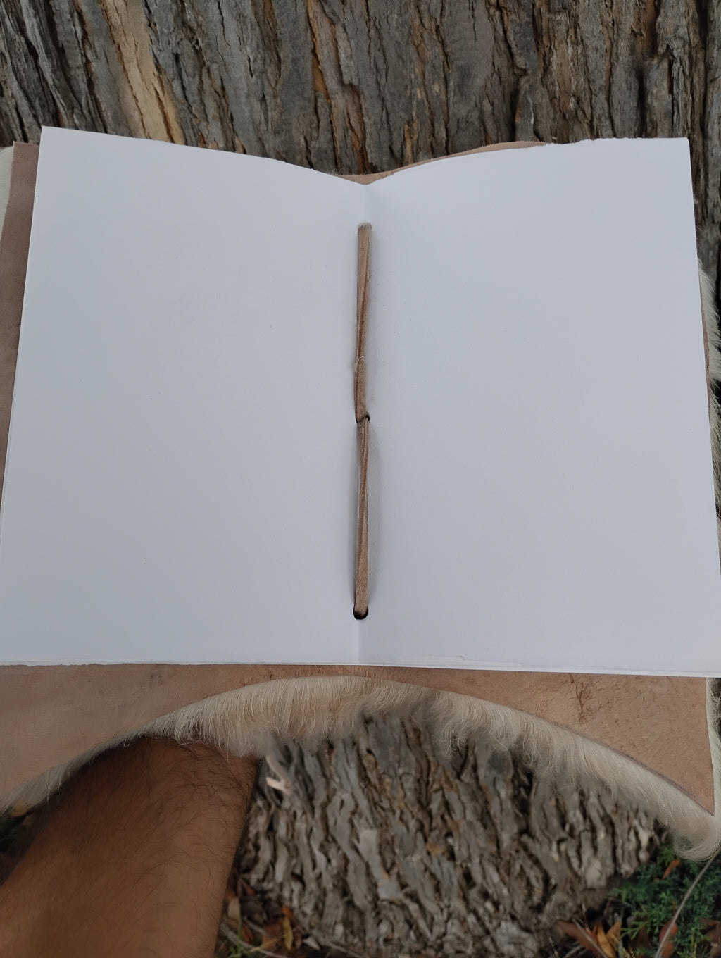 Bark Tanned Sheepskin Journal – 12×9 Refillable