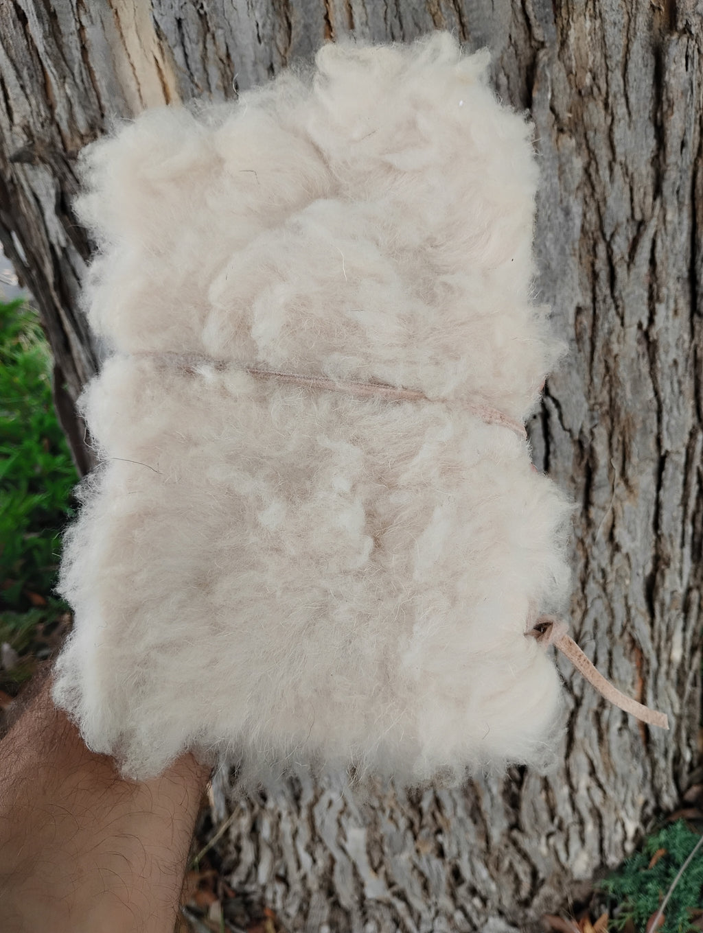 Bark Tanned Sheepskin Journal – 12×9 Refillable
