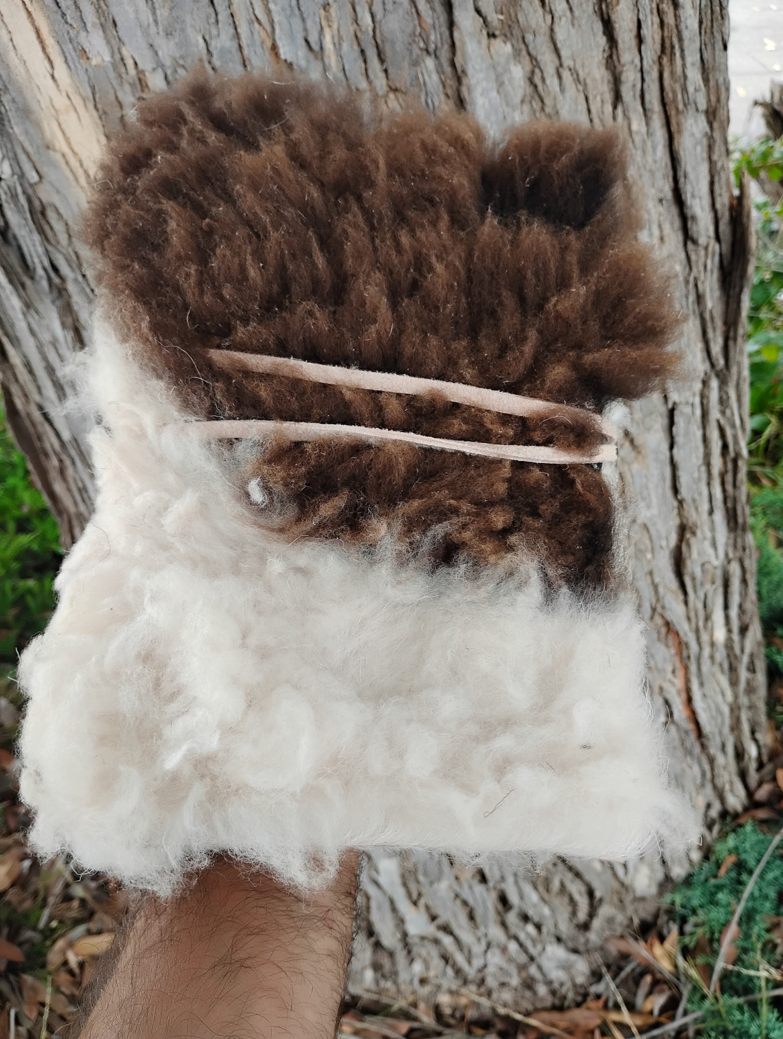 Bark Tanned Sheepskin Journal – 12×9 Refillable