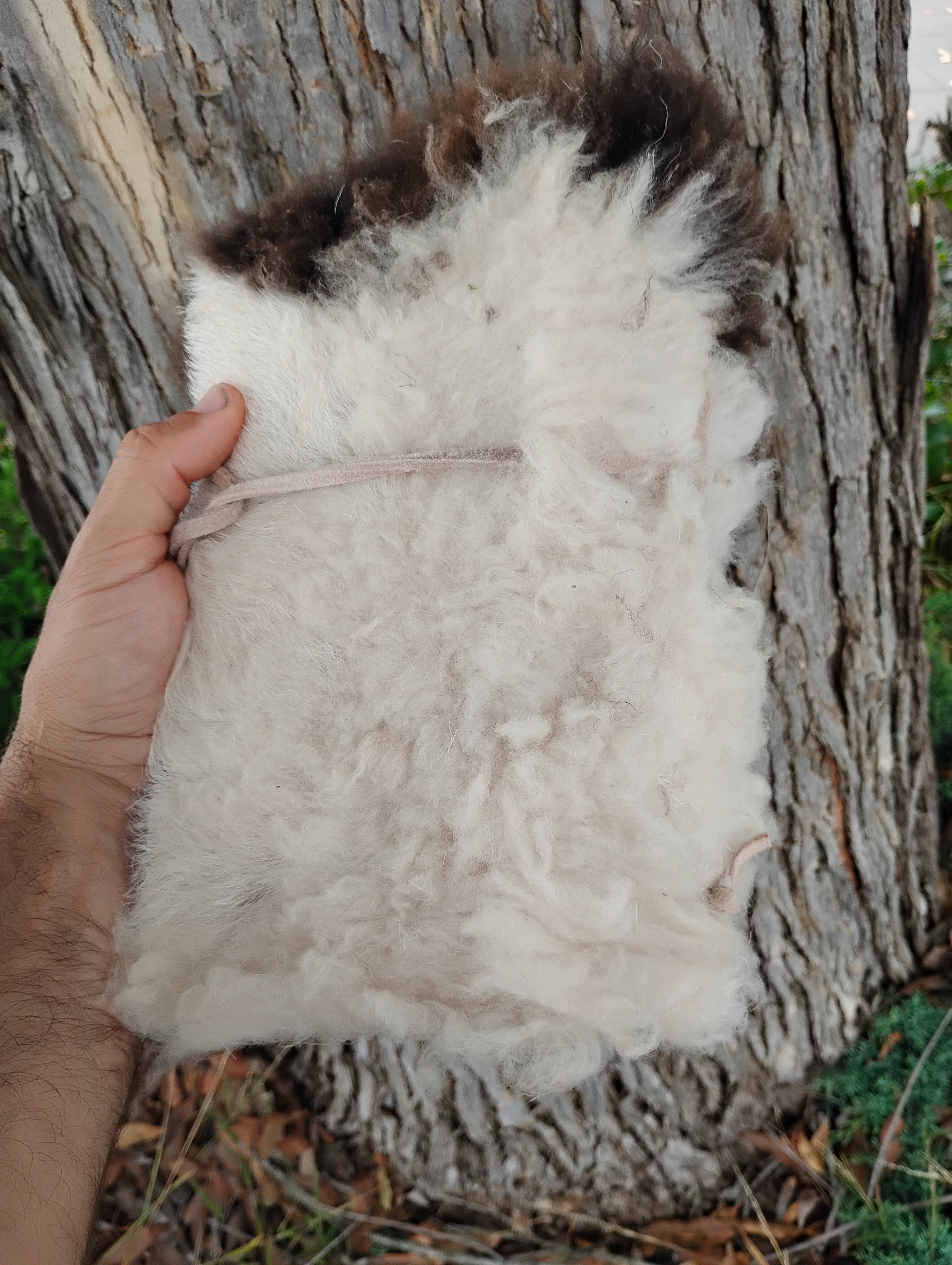 Bark Tanned Sheepskin Journal – 12×9 Refillable
