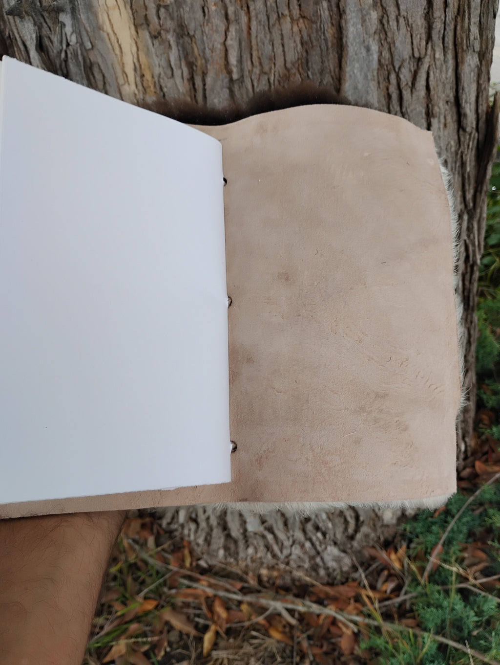 Bark Tanned Sheepskin Journal – 12×9 Refillable