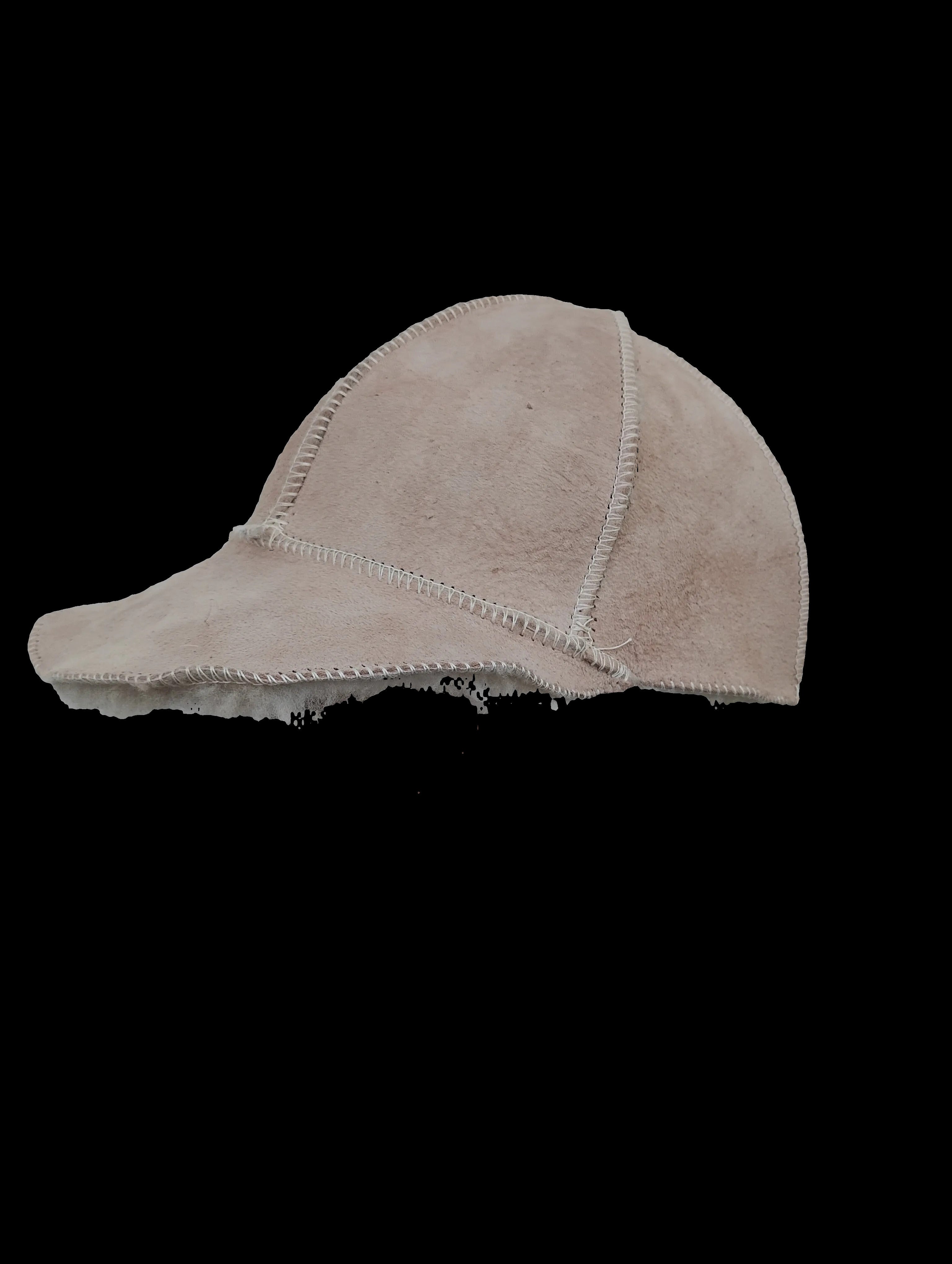 Adjustable shearling cap adult size
