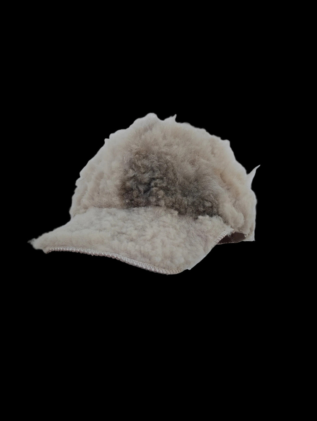 Adjustable shearling cap adult size