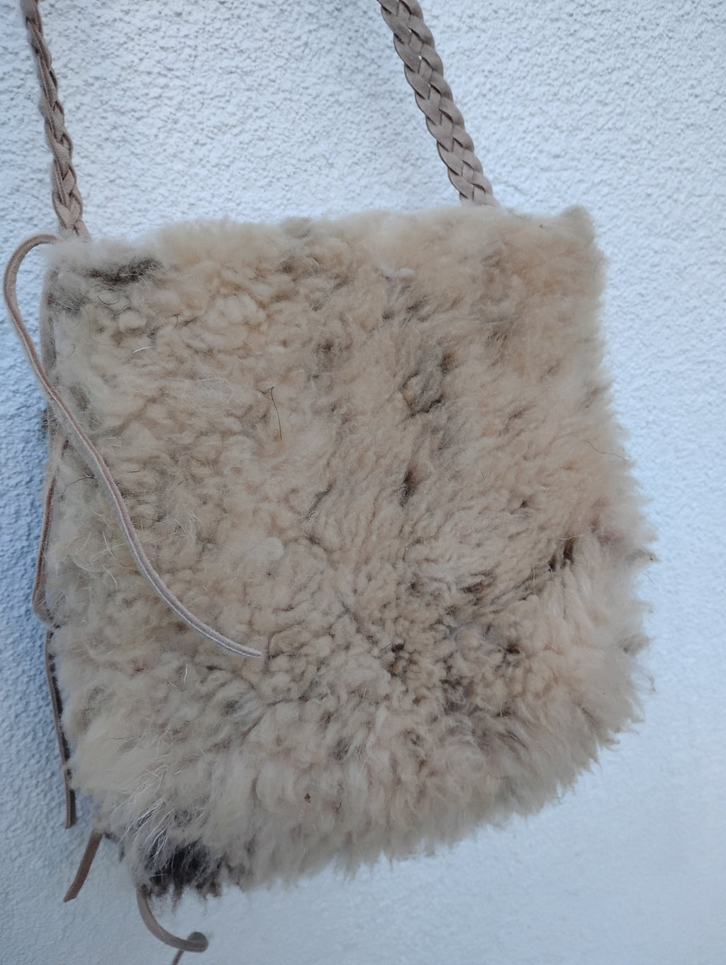 Natural Sheepskin Crossbody Bag