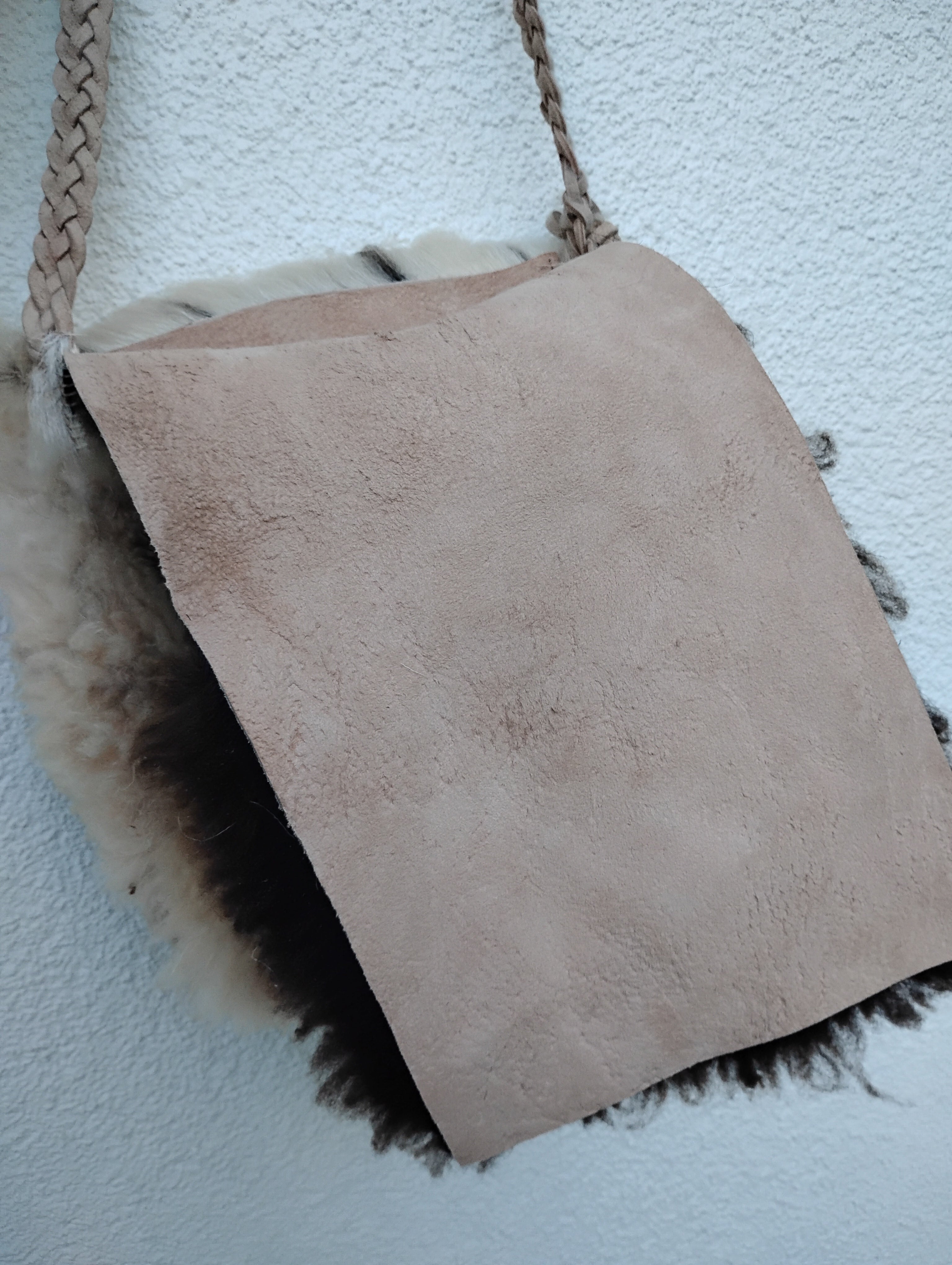 Natural Sheepskin Crossbody Bag