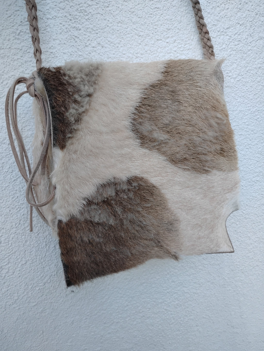 Natural Sheepskin Crossbody Bag
